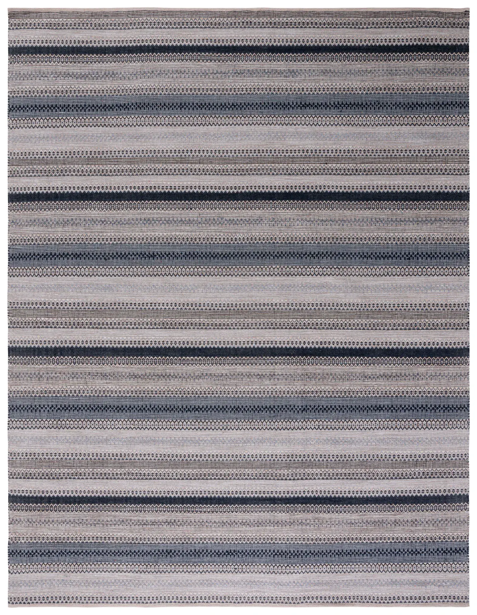 Kilim Striped Flatweave Cotton Rug