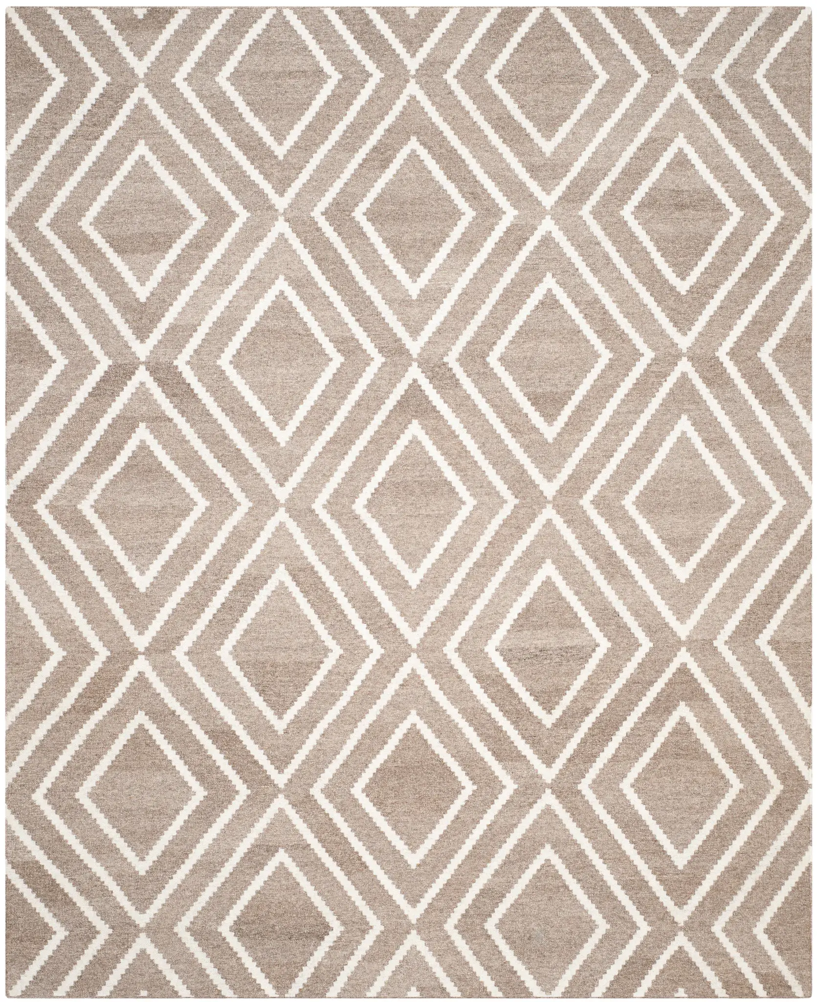 Kilim Scandinavian Geometric Viscose & Wool Hand-Woven Rug