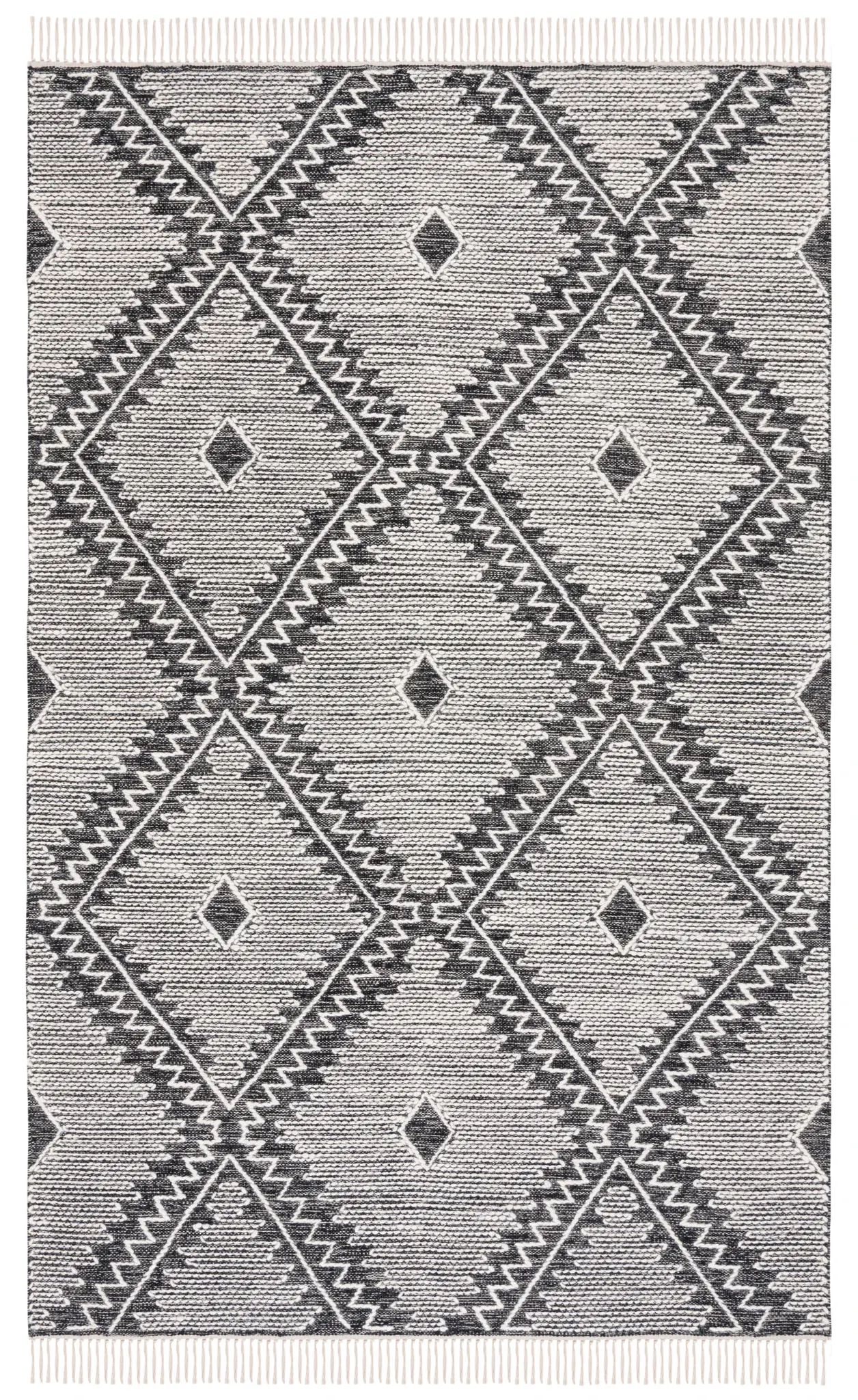 Kilim Tribal Diamond Flatweave Wool Rug