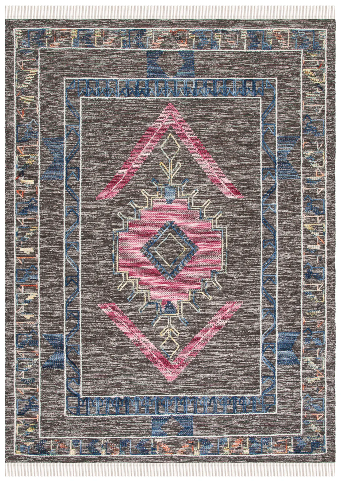 Kilim Stepped Diamond Flatweave Wool Rug