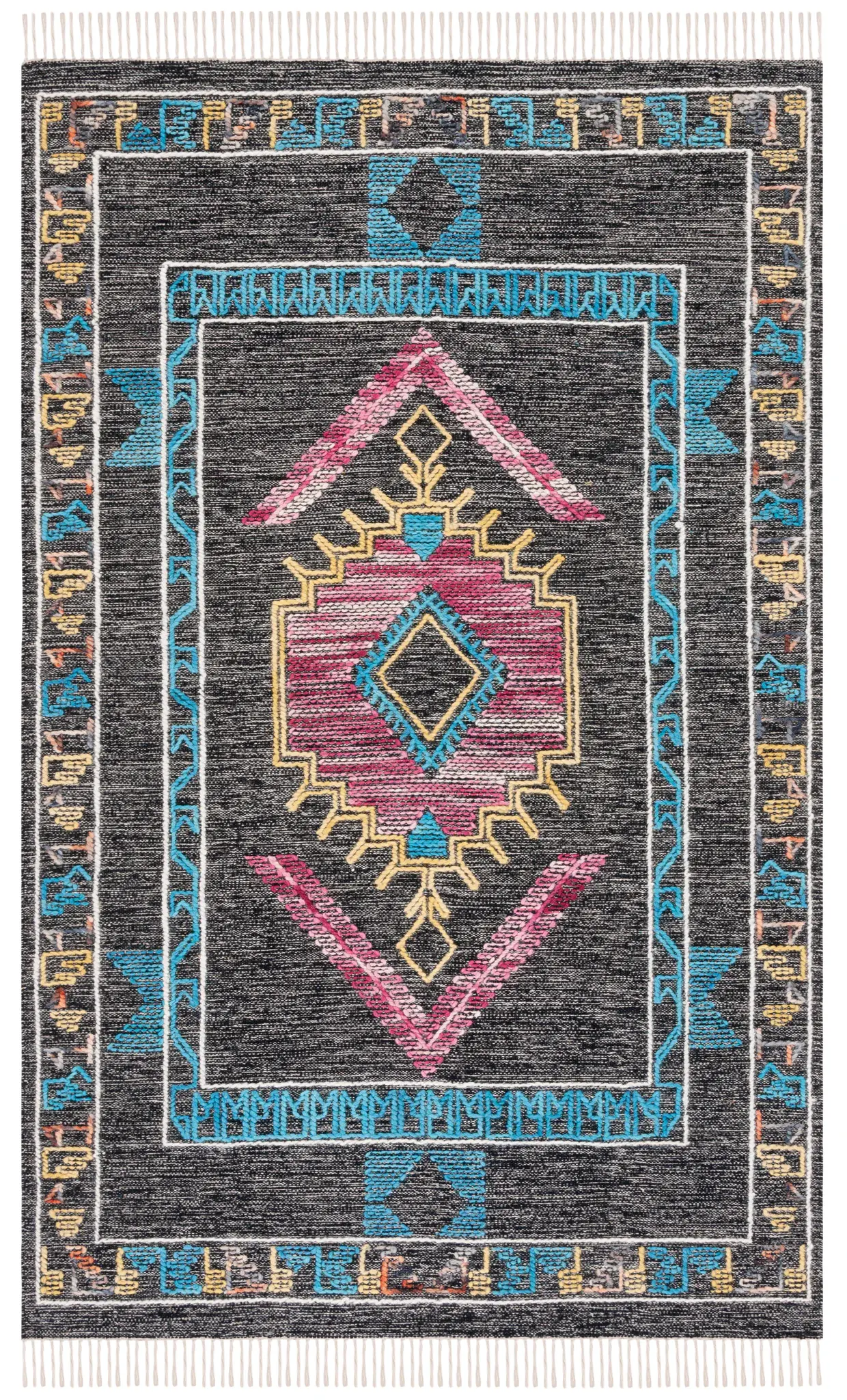 Kilim Stepped Diamond Flatweave Wool Rug