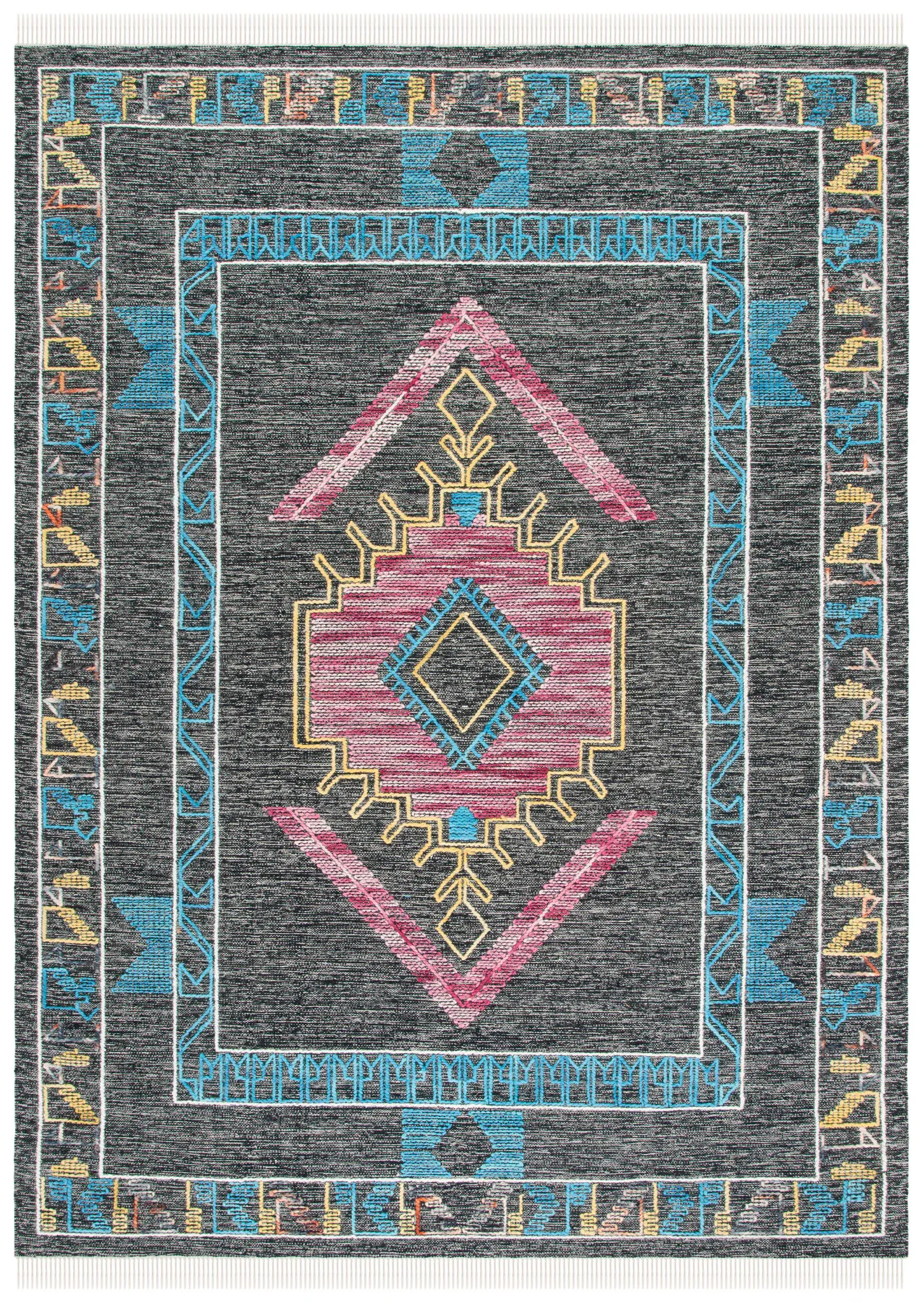 Kilim Stepped Diamond Flatweave Wool Rug