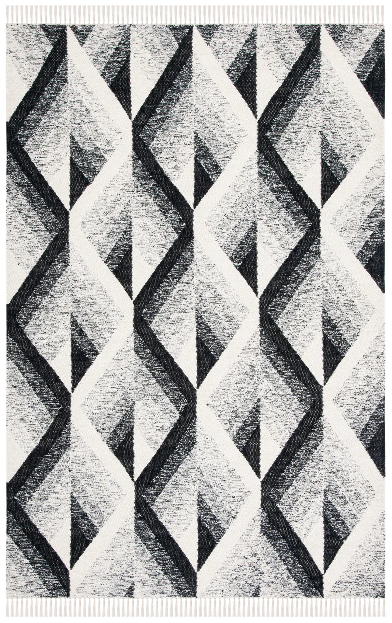 Kilim Faceted Diamond Hand-Loomed Wool Rug