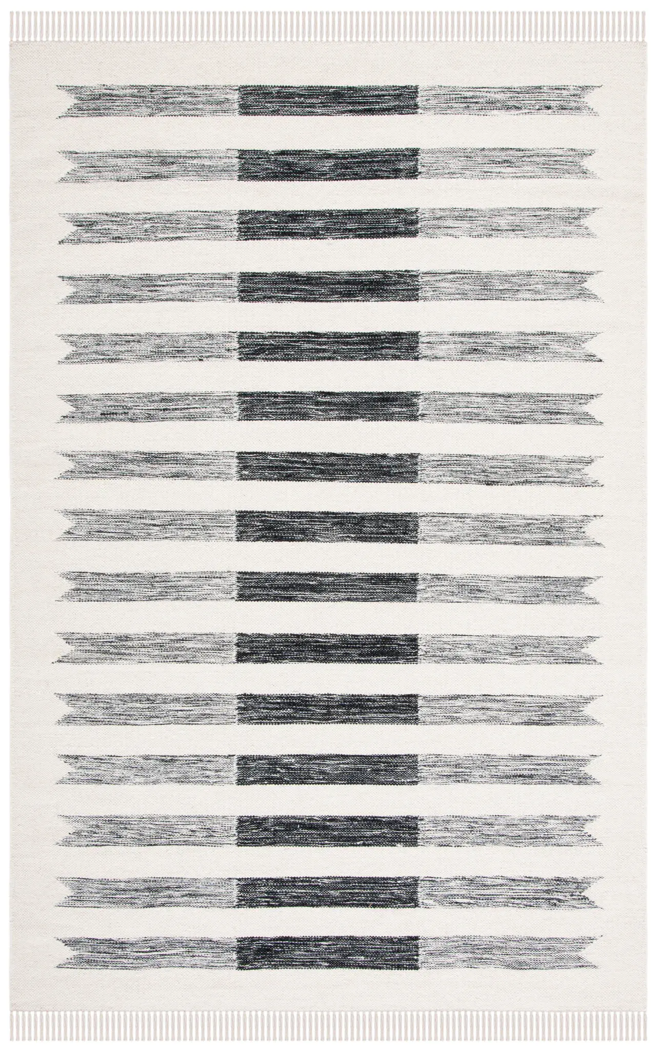 Kilim Ribbon-Stripe Hand-Loomed Wool Rug