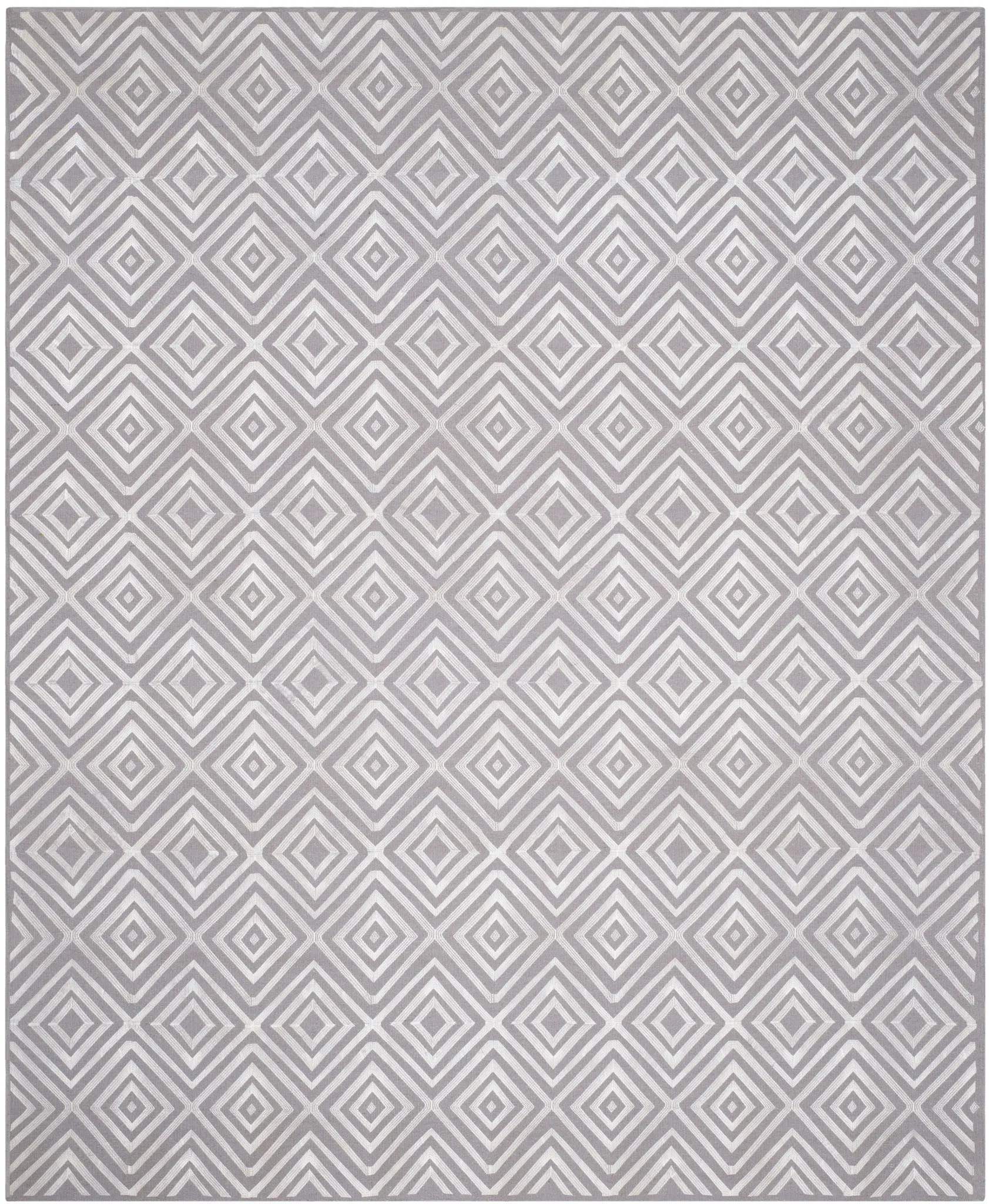 Kilim Concentric Diamond Hand-Woven Wool Rug