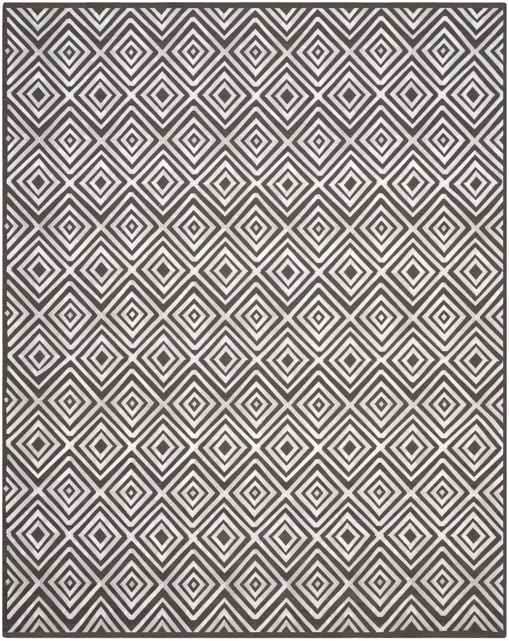 Kilim Concentric Diamond Hand-Woven Wool Rug