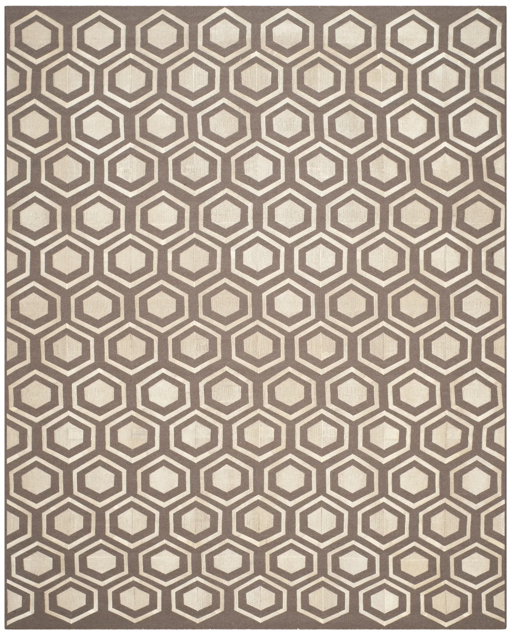 Kilim Hexagon Hand-Woven Wool Rug