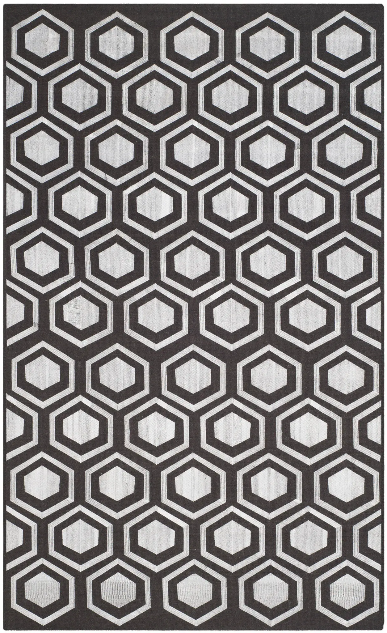 Kilim Hexagon Hand-Woven Wool Rug