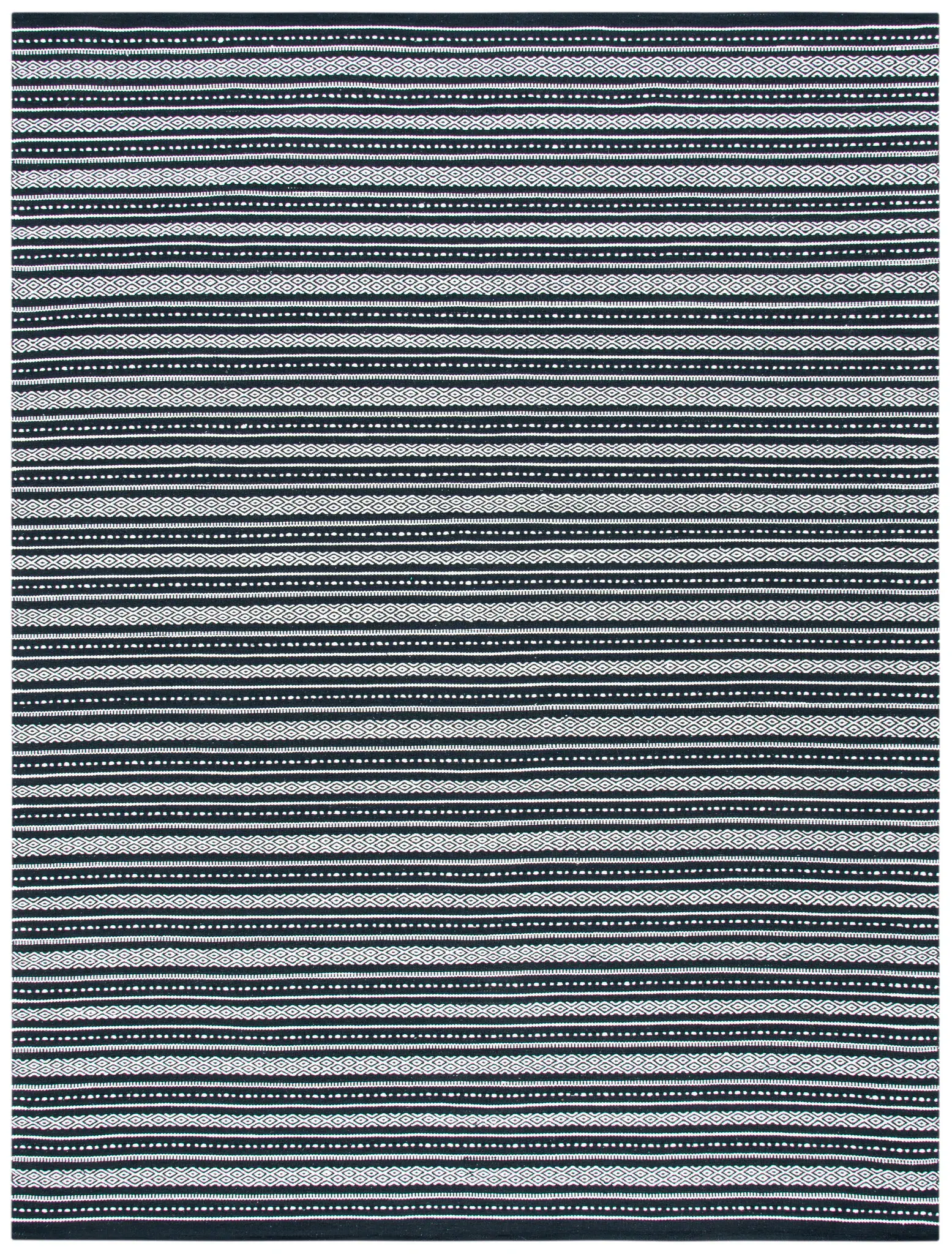 Kilim Allover Diamond Stripe Flatweave Cotton Rug