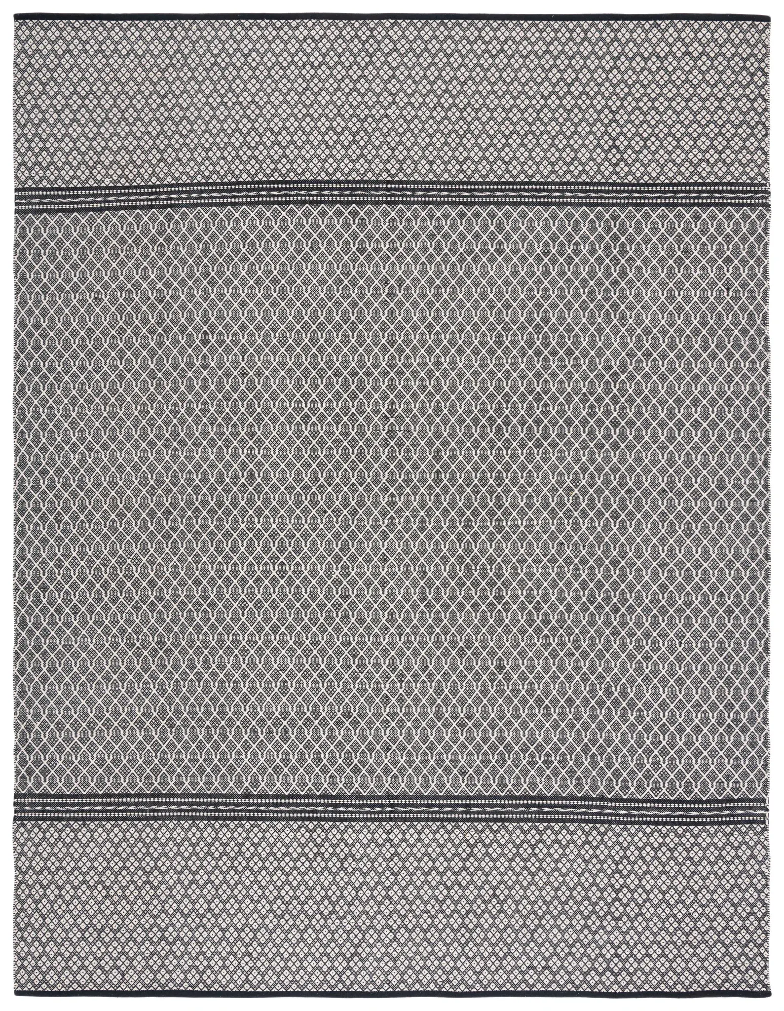 Kilim Diamond Grid Flatweave Cotton Rug