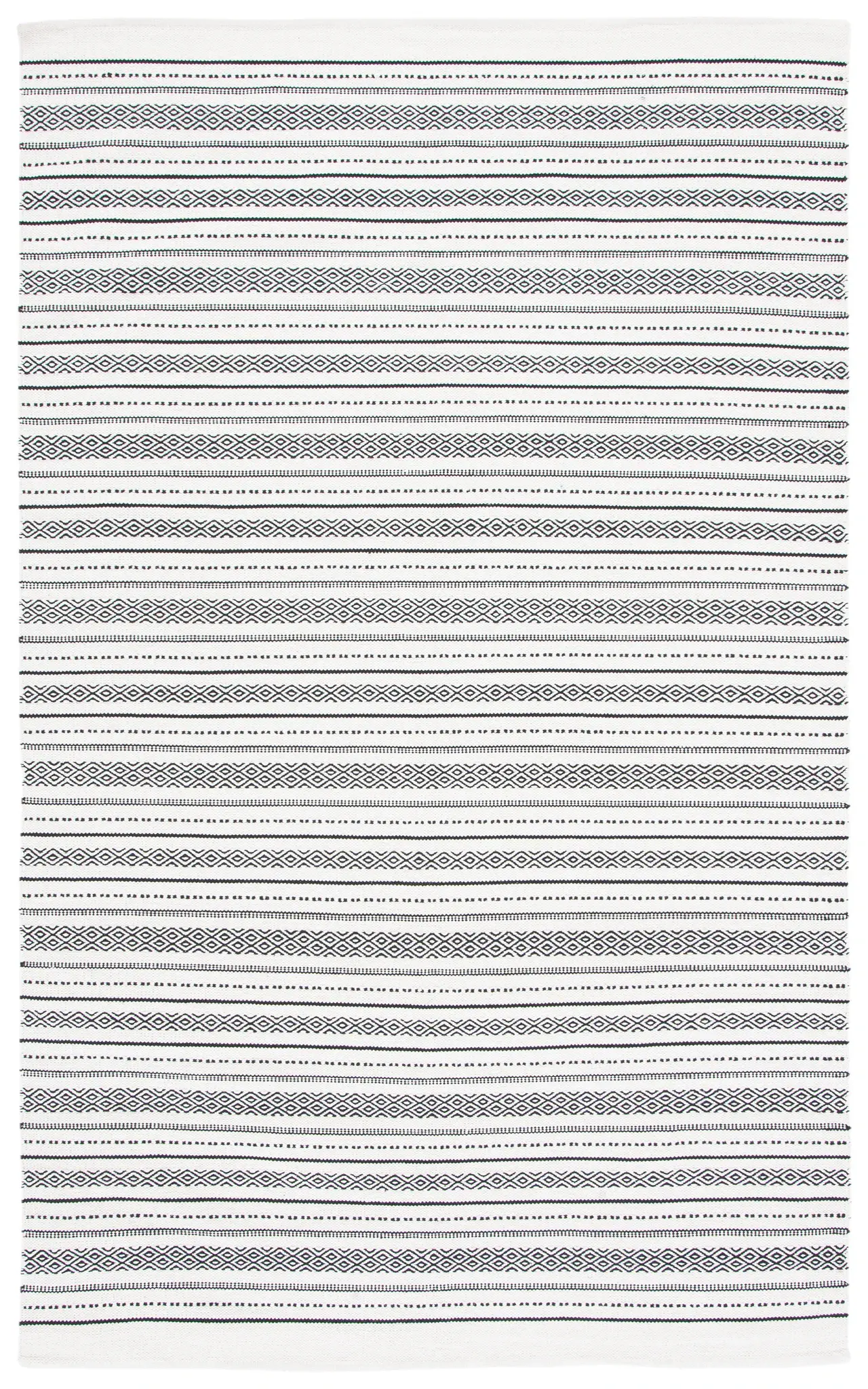 Kilim Diamond Stripe Flatweave Cotton Rug