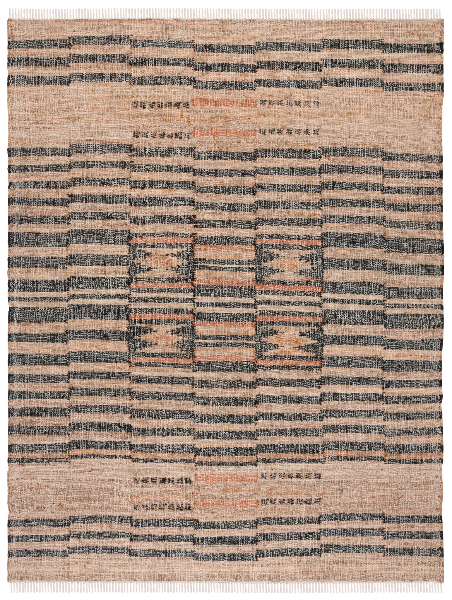 Kilim Stepped Stripe Flatweave Jute Rug