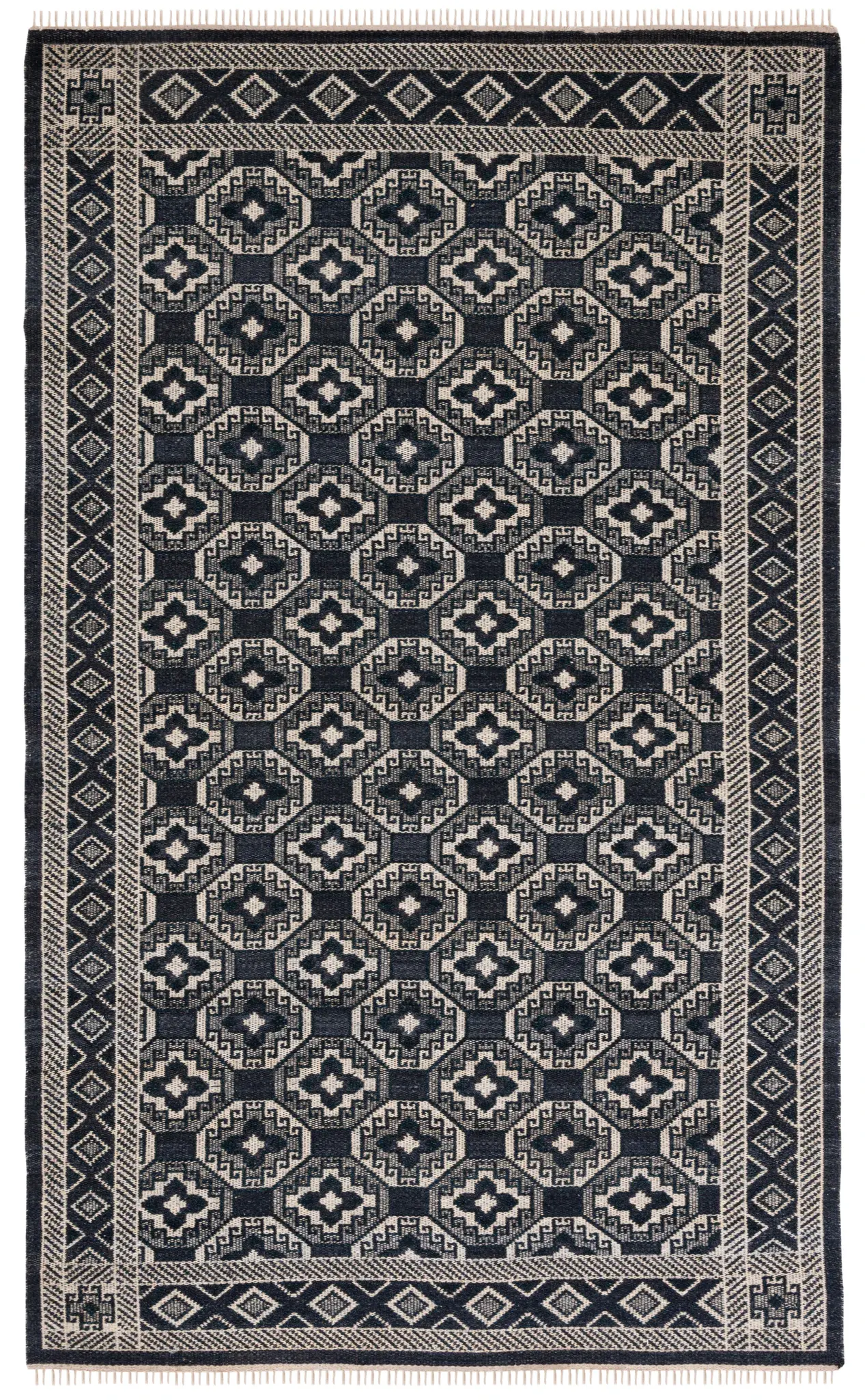 Kilim Diamond Tile Flatweave Wool Rug
