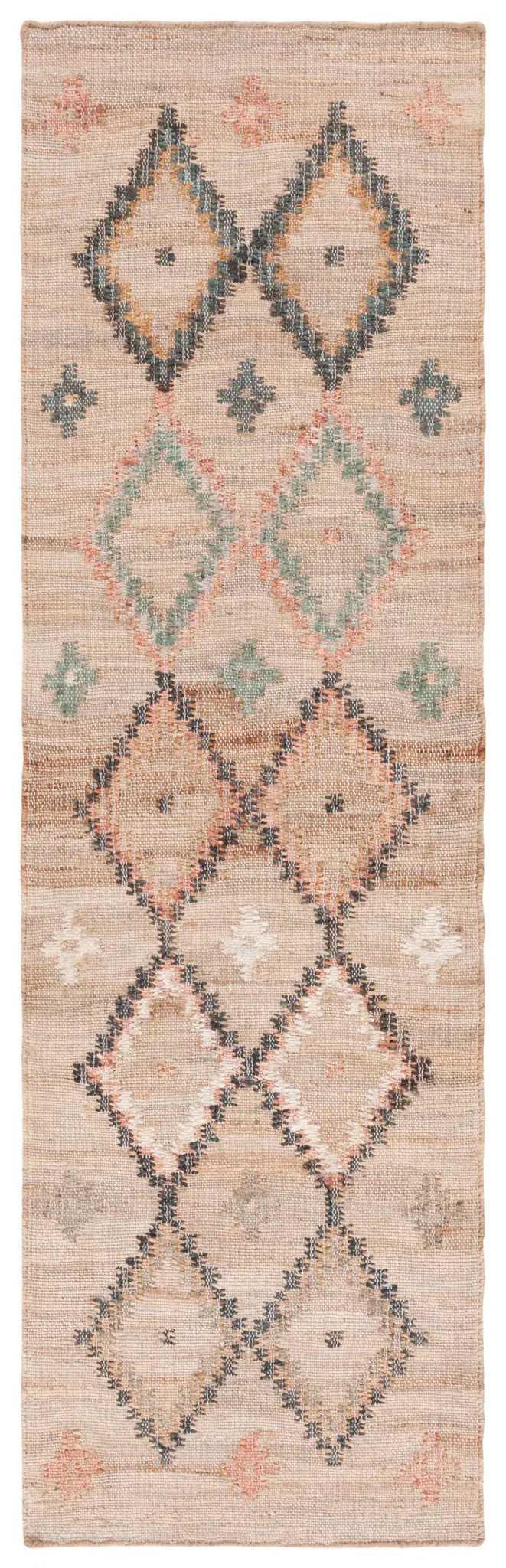 Kilim Diamond Lattice Hand-Loomed Jute Rug