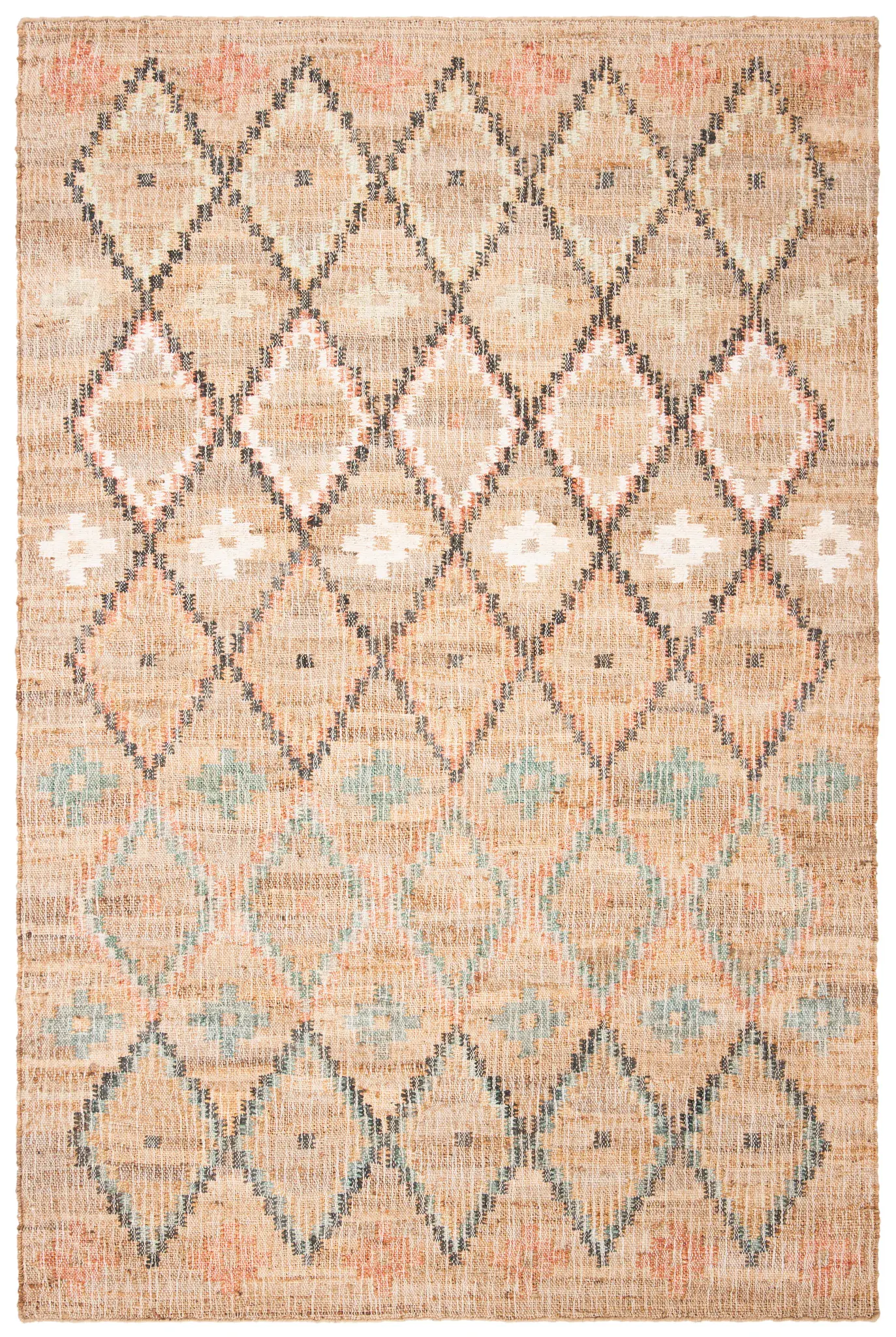 Kilim Diamond Lattice Hand-Loomed Jute Rug