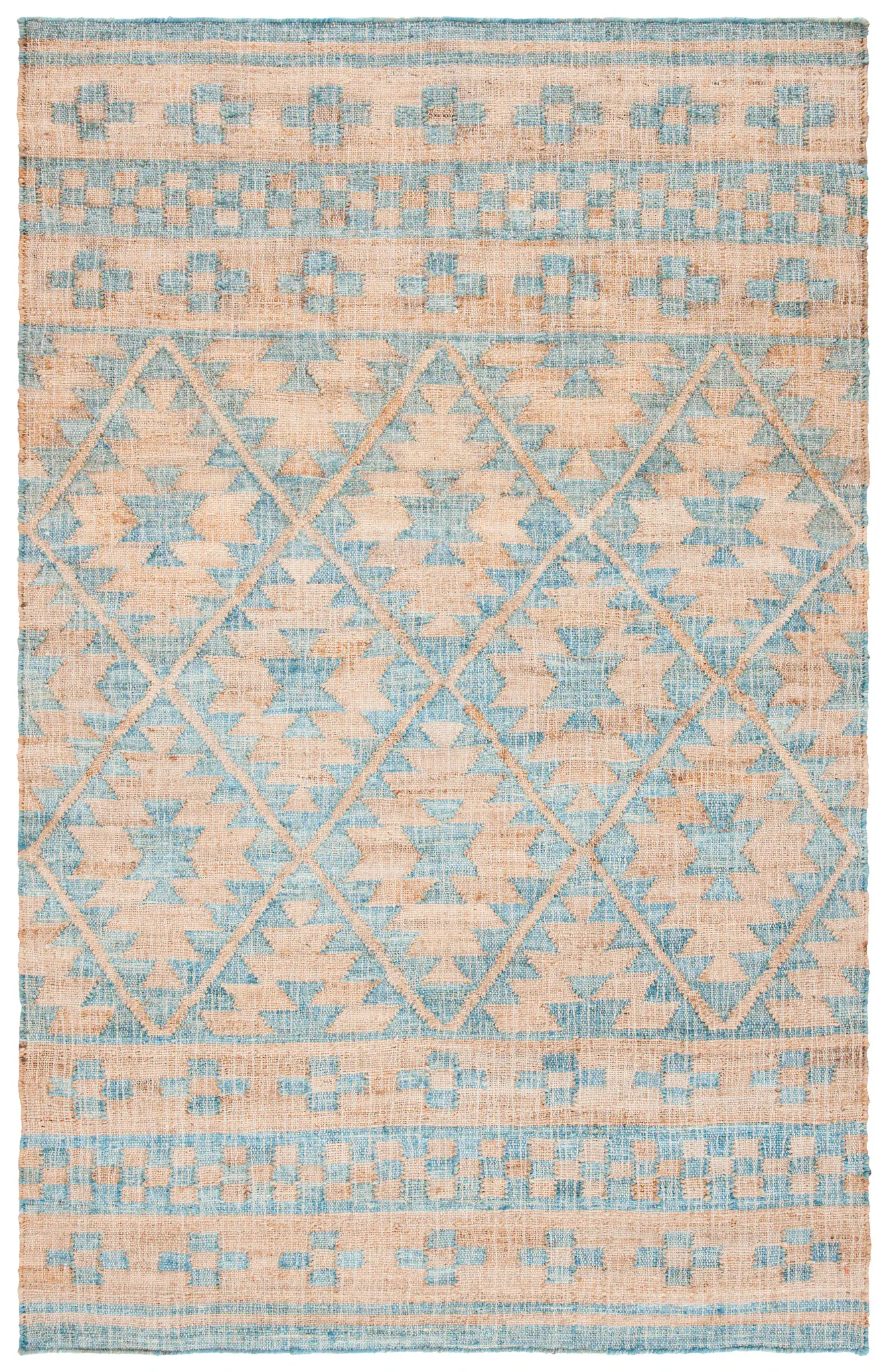 Kilim Diamond Trellis Flatweave Jute Rug