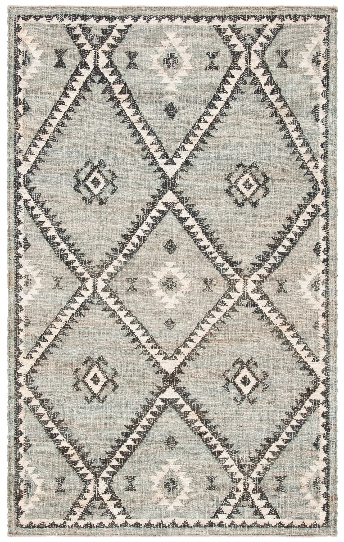 Kilim Diamond Lattice Flatweave Jute Rug