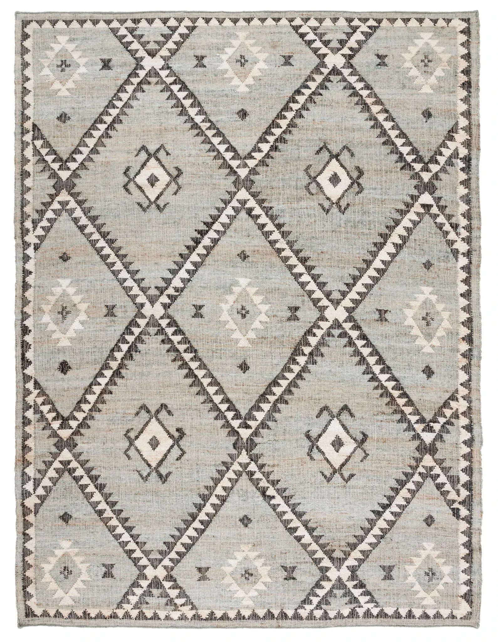 Kilim Diamond Lattice Flatweave Jute Rug