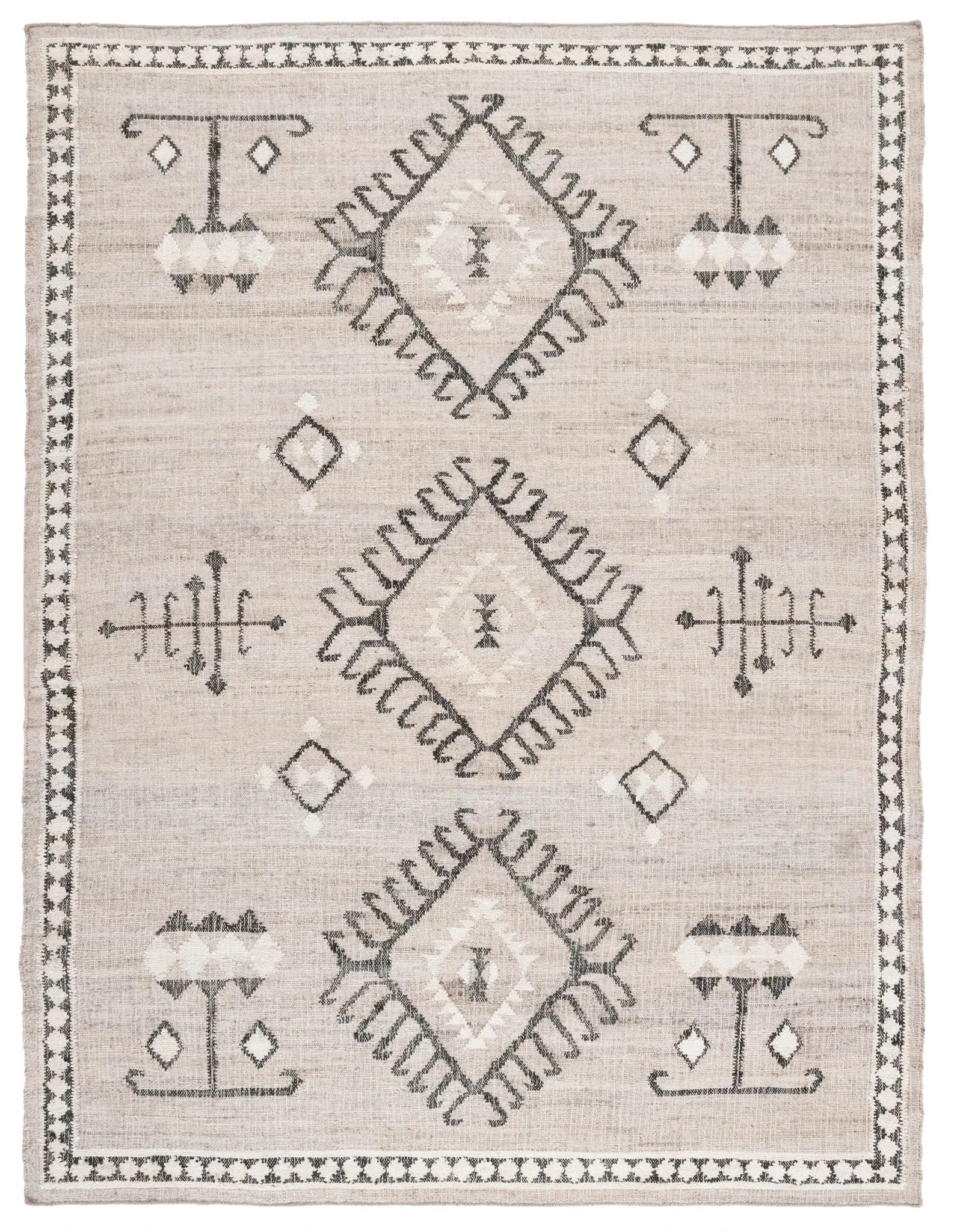 Kilim Diamond Medallion Flatweave Jute Rug