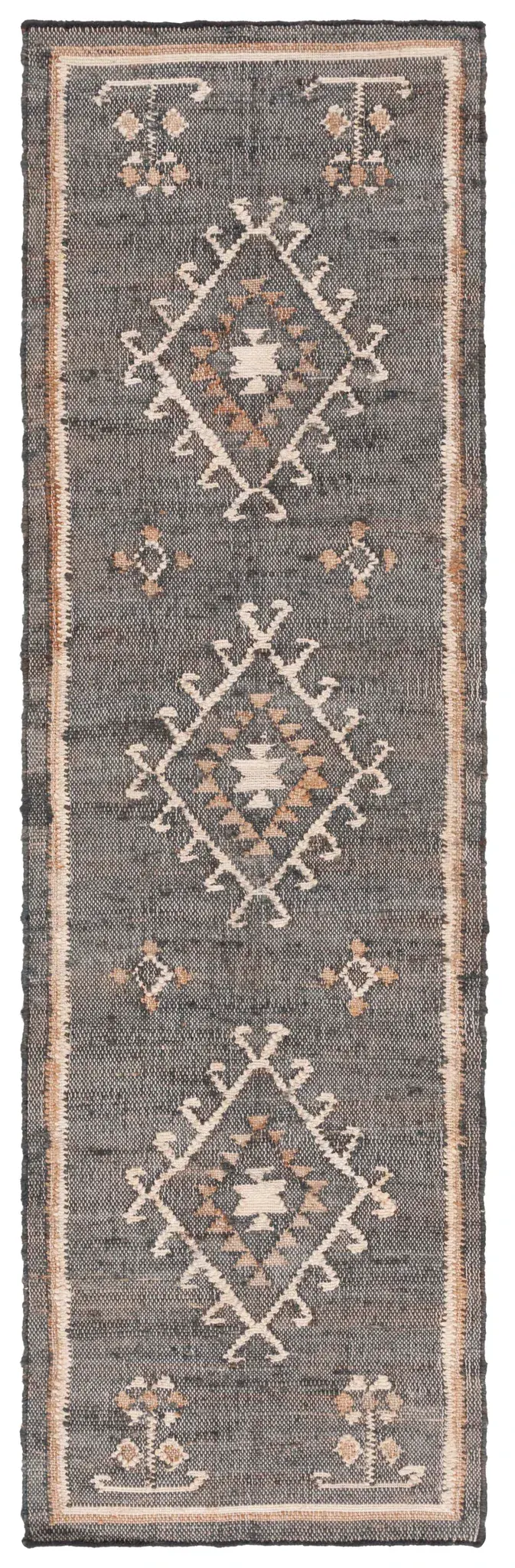Kilim Diamond Medallion Flatweave Jute Rug