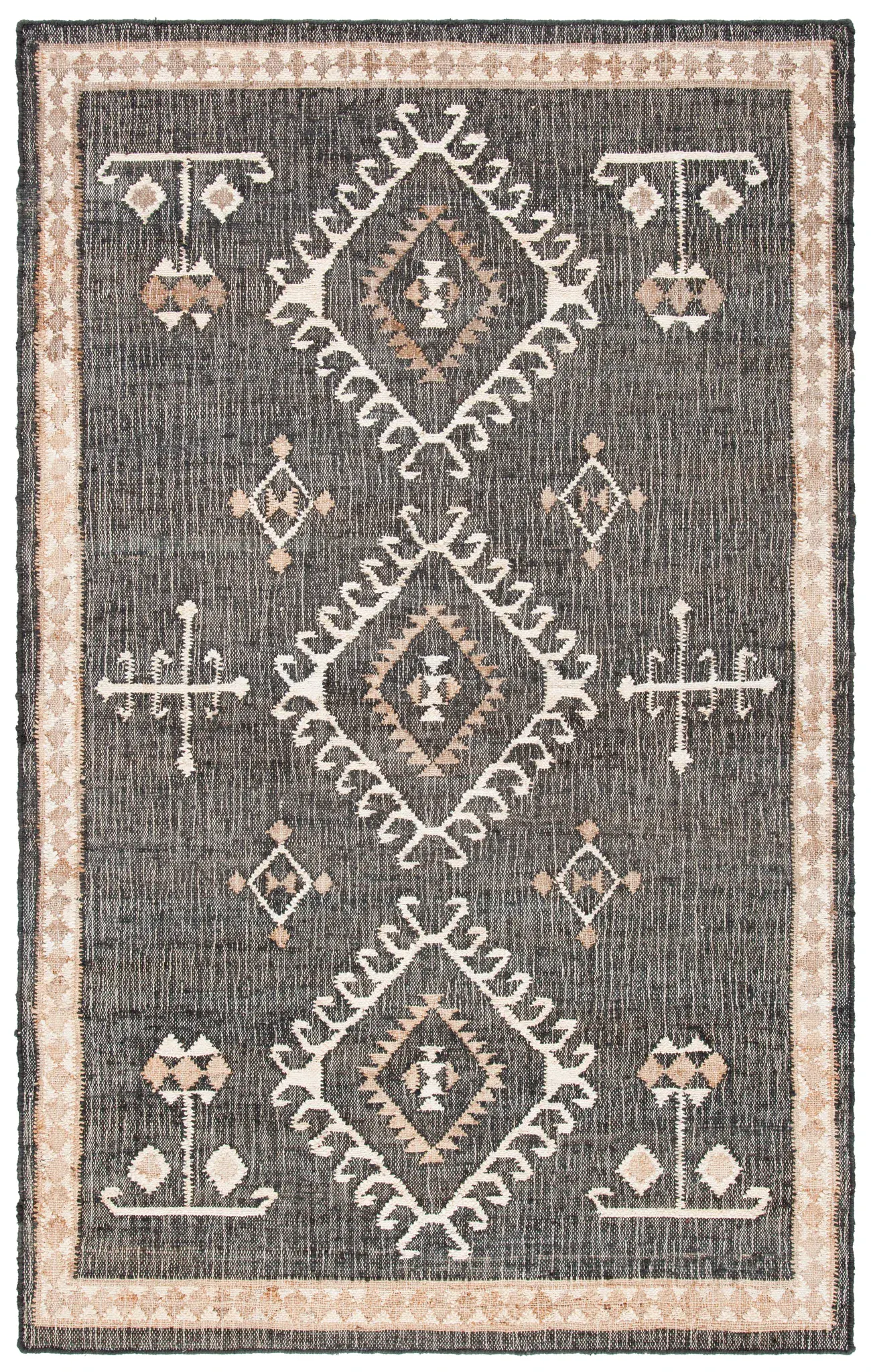 Kilim Diamond Medallion Flatweave Jute Rug