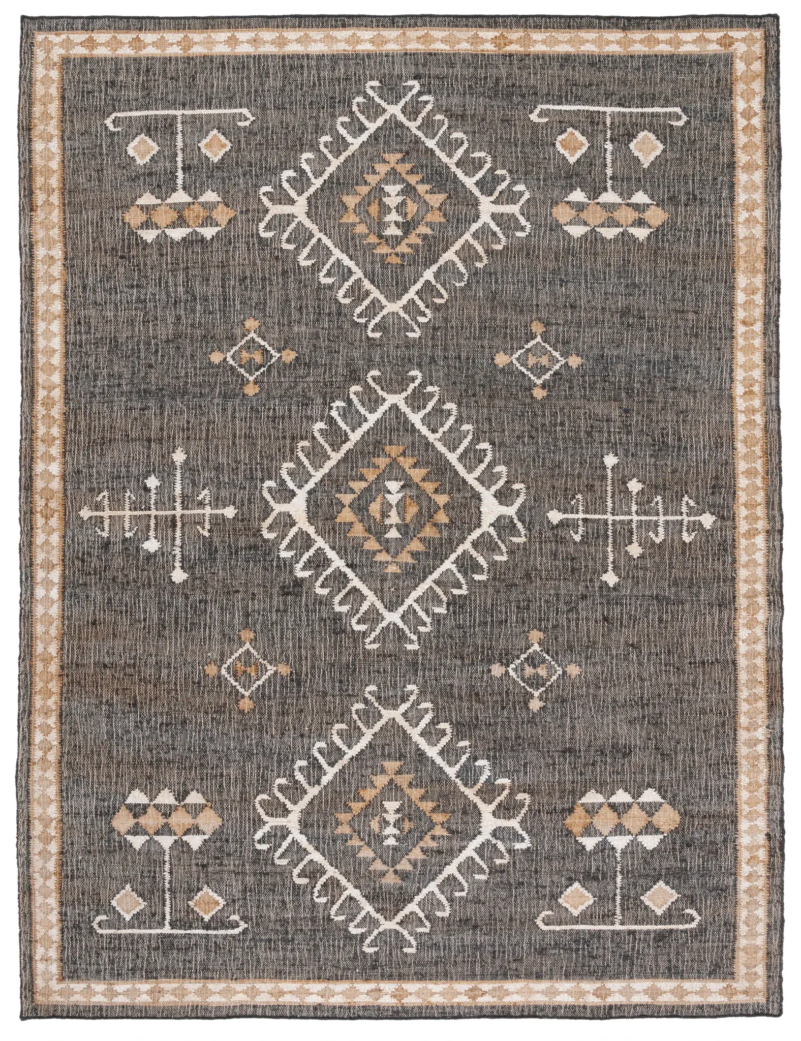 Kilim Diamond Medallion Flatweave Jute Rug
