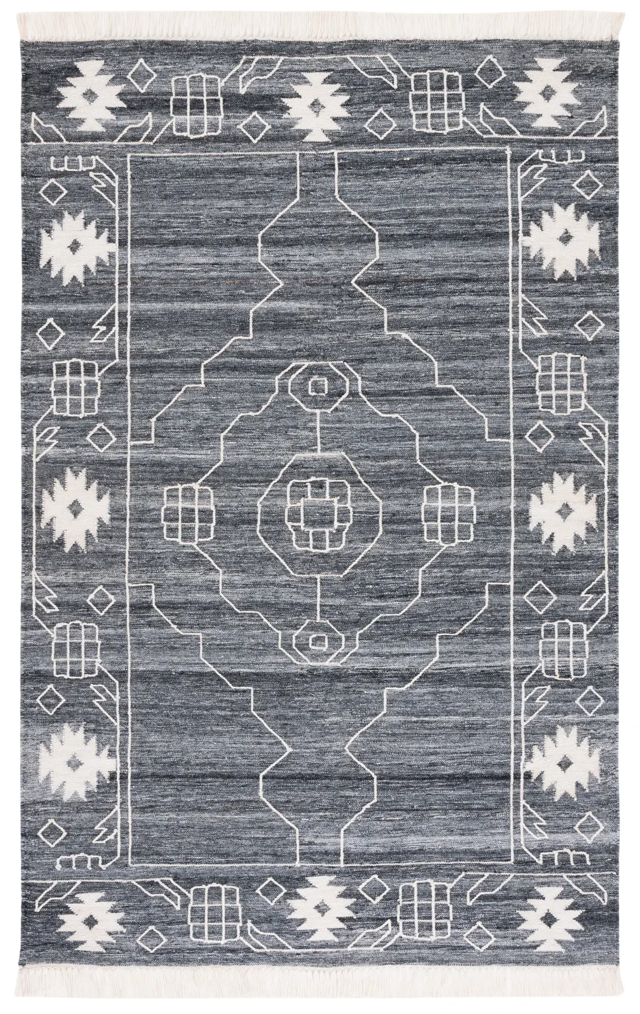 Kilim Stepped Medallion Flatweave Rug