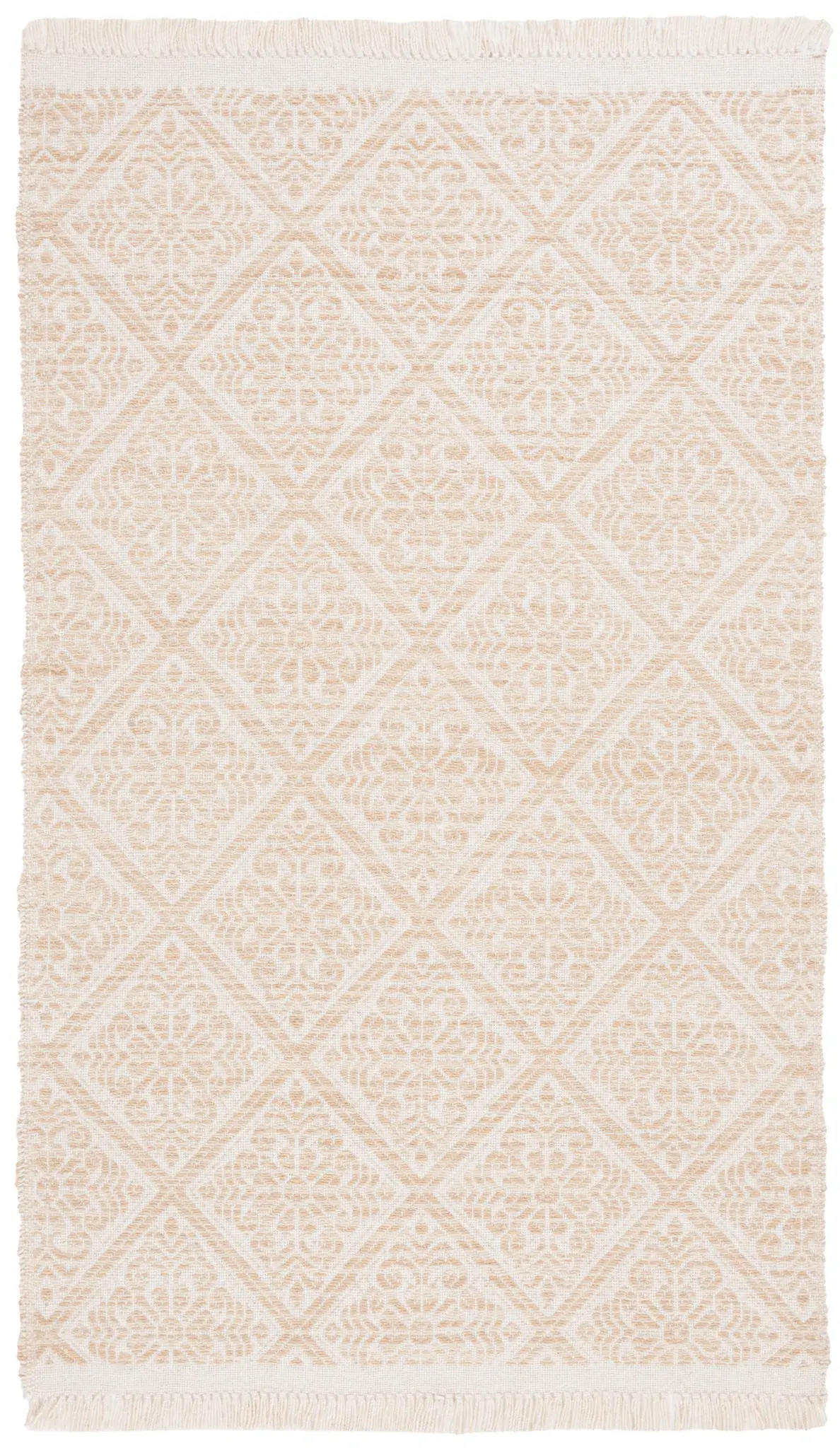 Kilim Diamond Floral Hand-Woven Wool Rug