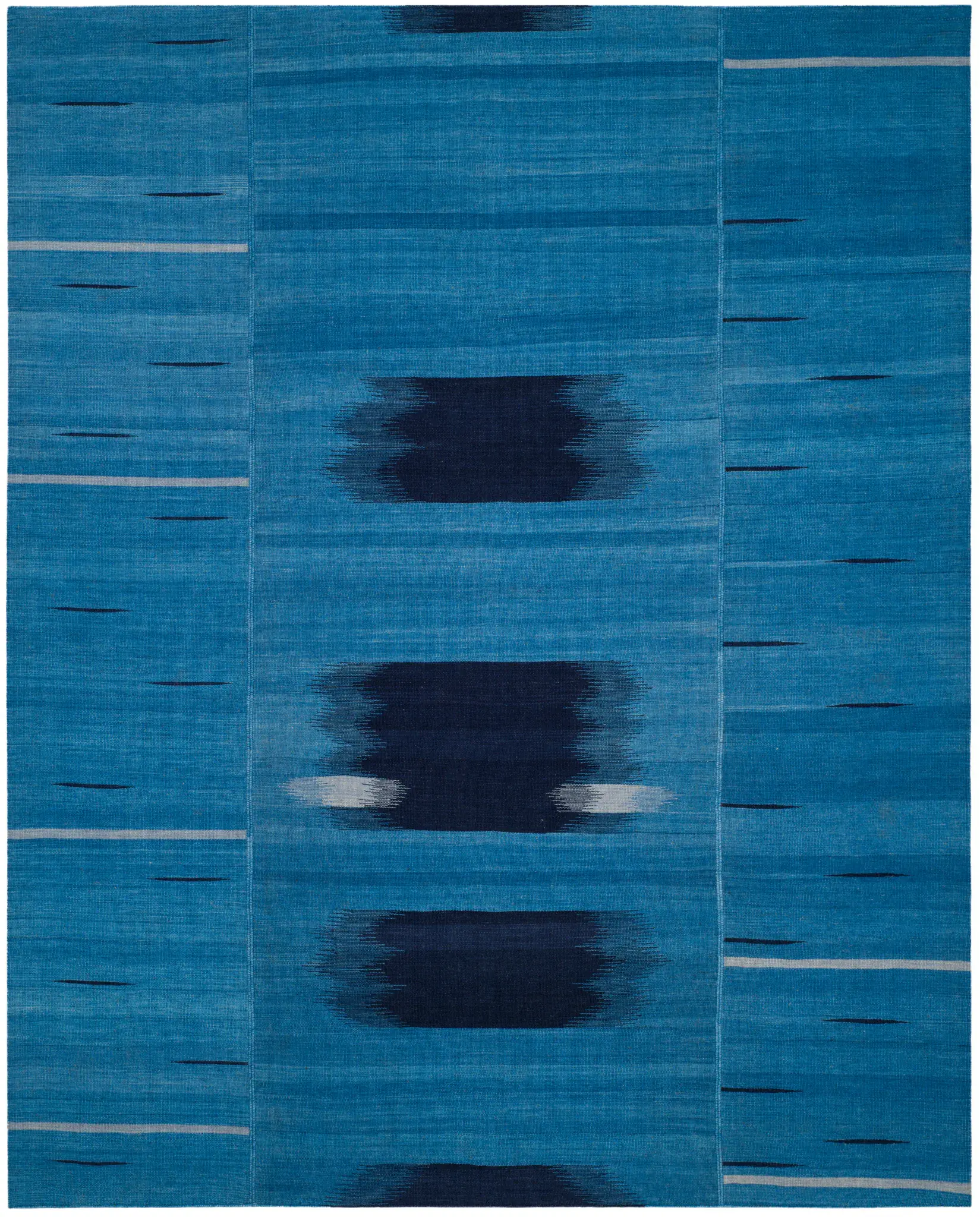 Kilim Block Stripe Hand-Woven Wool Rug