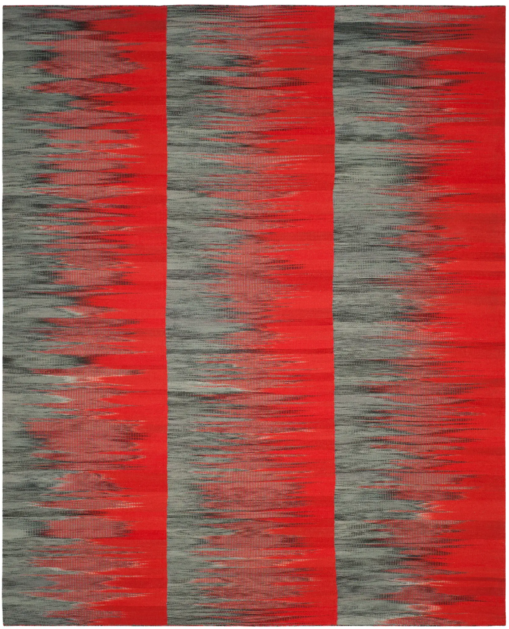 Kilim Striated Stripe Hand-Woven Wool Rug