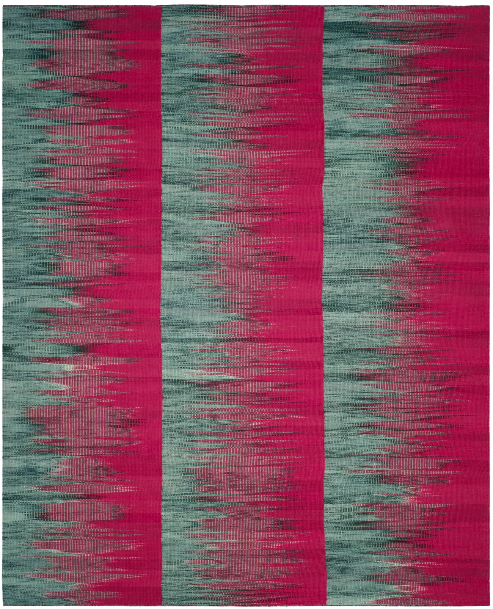 Kilim Striated Stripe Hand-Woven Wool Rug