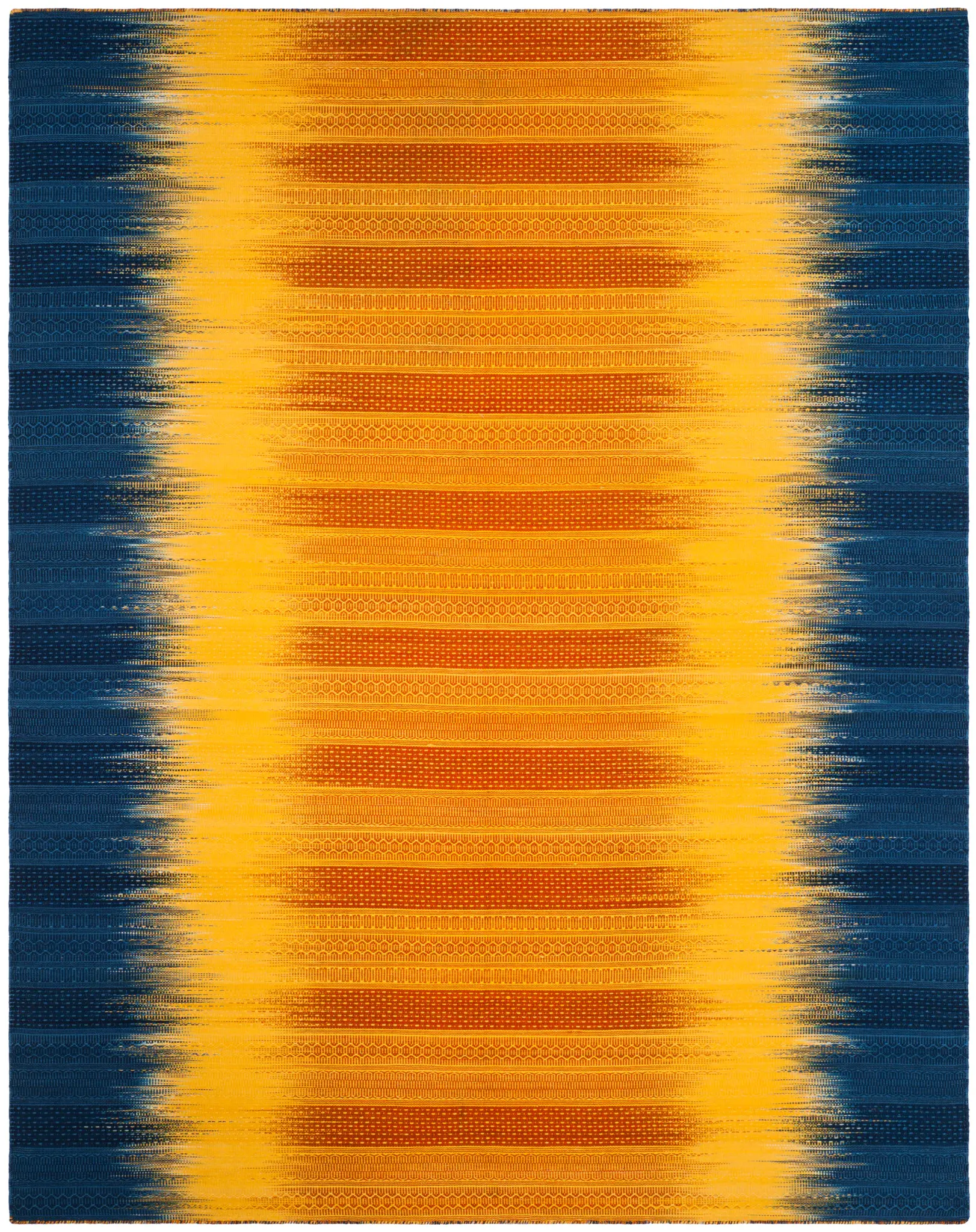 Kilim Ombre Stripe Hand-Woven Wool Rug
