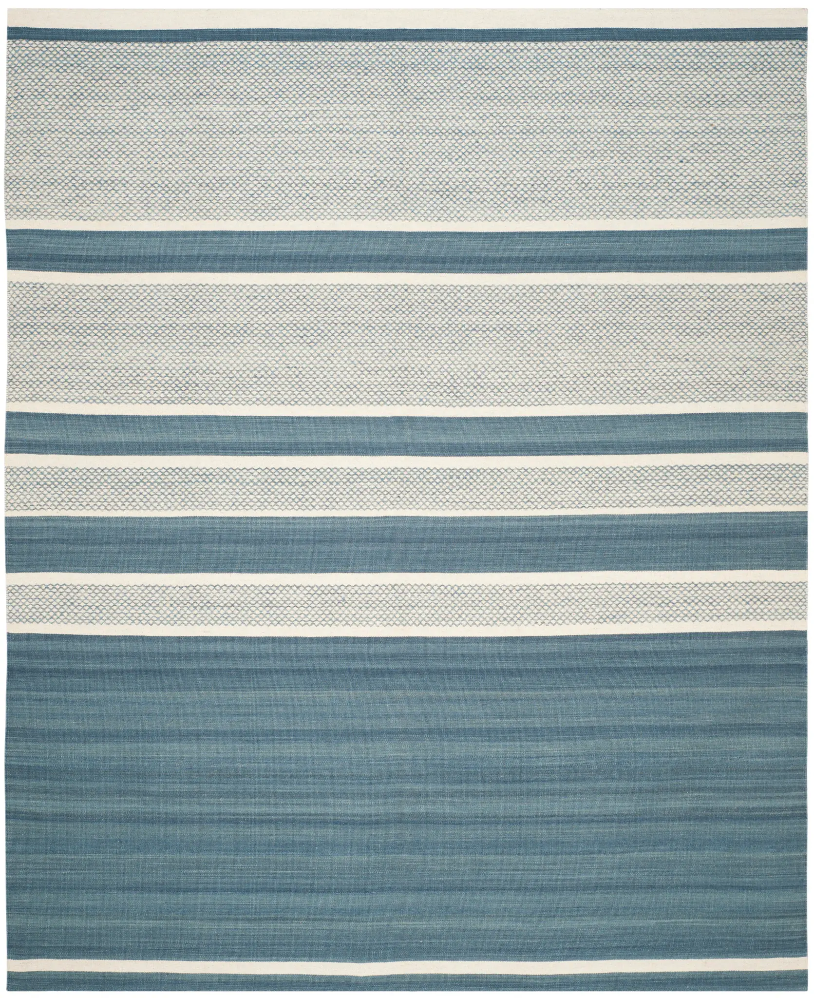 Kilim Striped Hand-Woven Wool Rug
