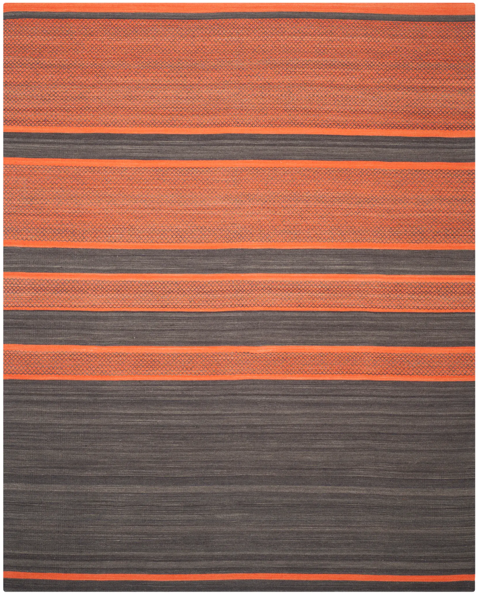 Kilim Striped Hand-Woven Wool Rug