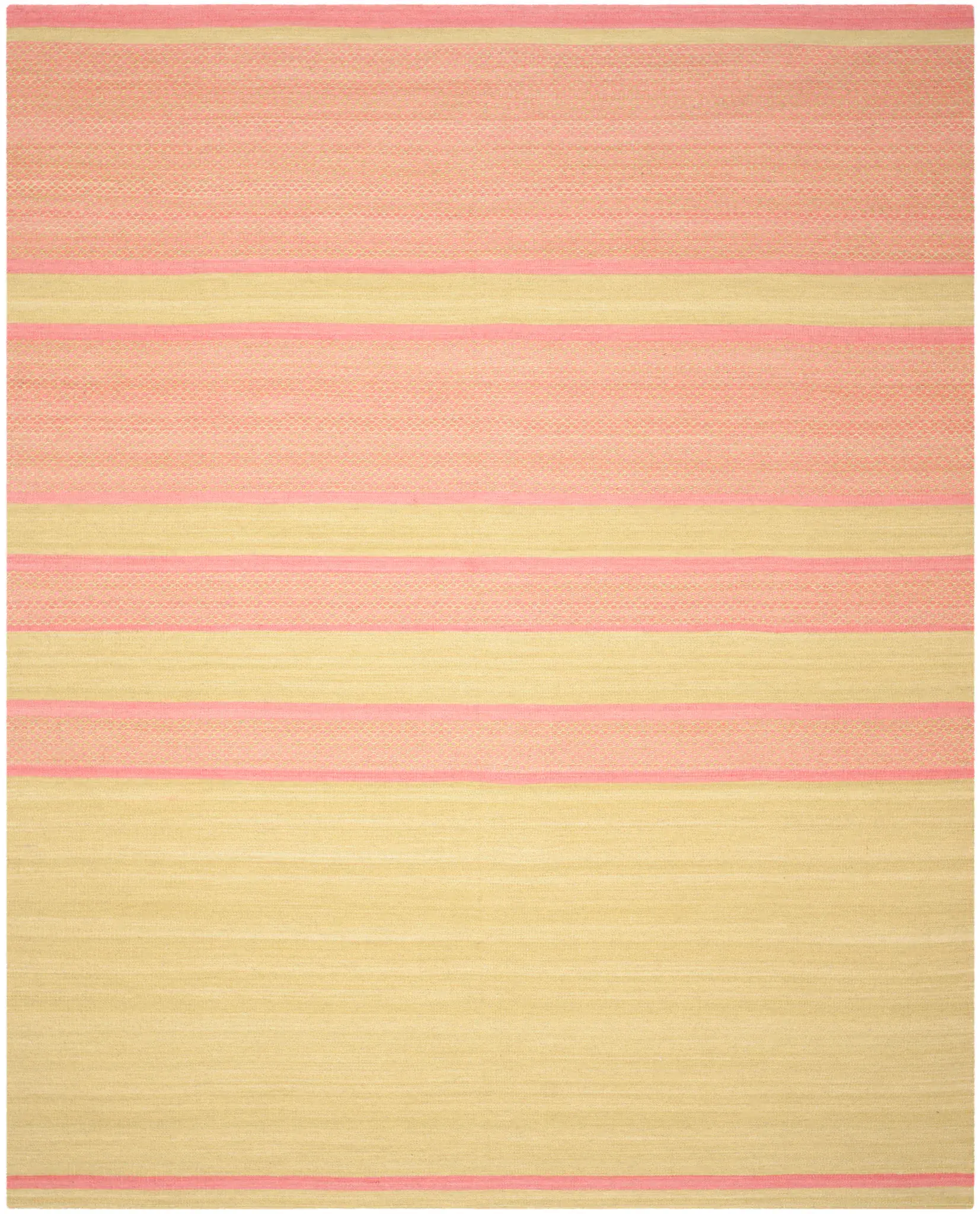 Kilim Striped Hand-Woven Wool Rug