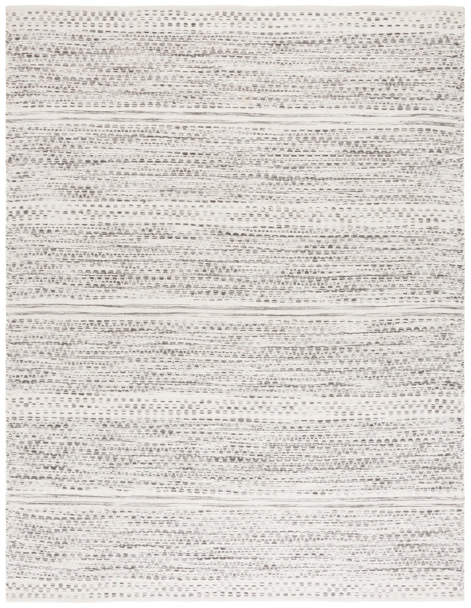 Kilim Textured Stripe Hand-Woven Wool Rug