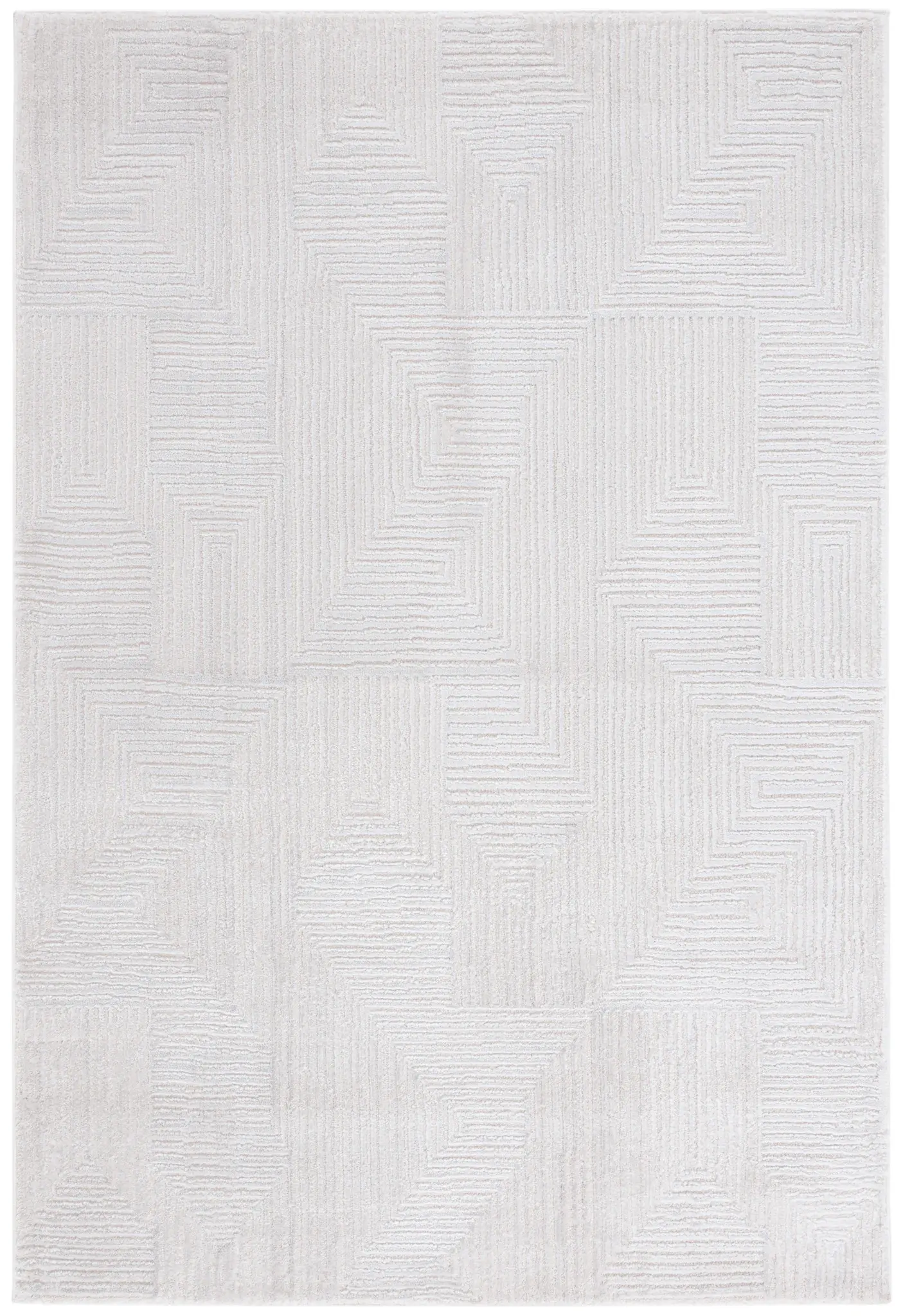 Kingston Carved Geometric Maze Shag Rug