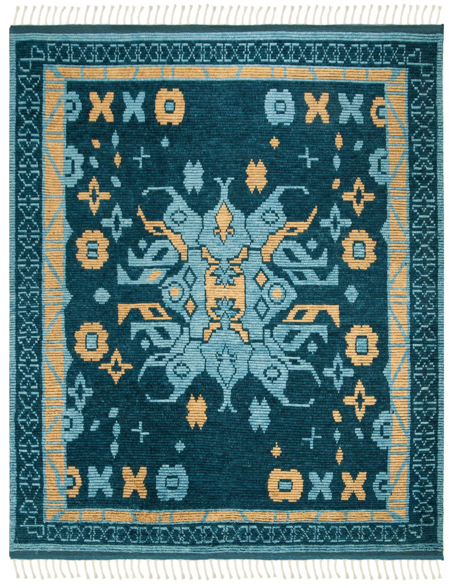 Kenya Tribal Medallion Hand-Knotted Wool Rug
