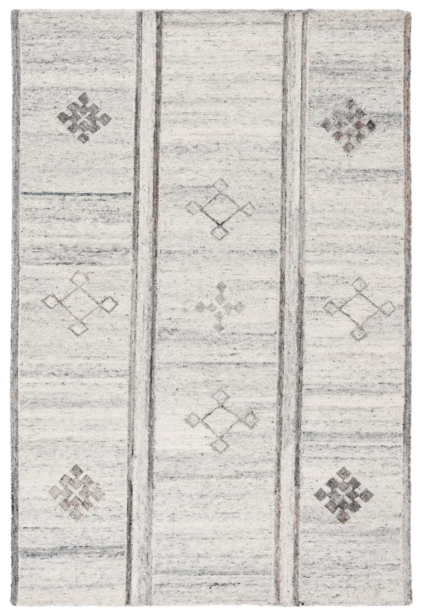 Kenya Striped Panel Hand-Tufted Wool Rug