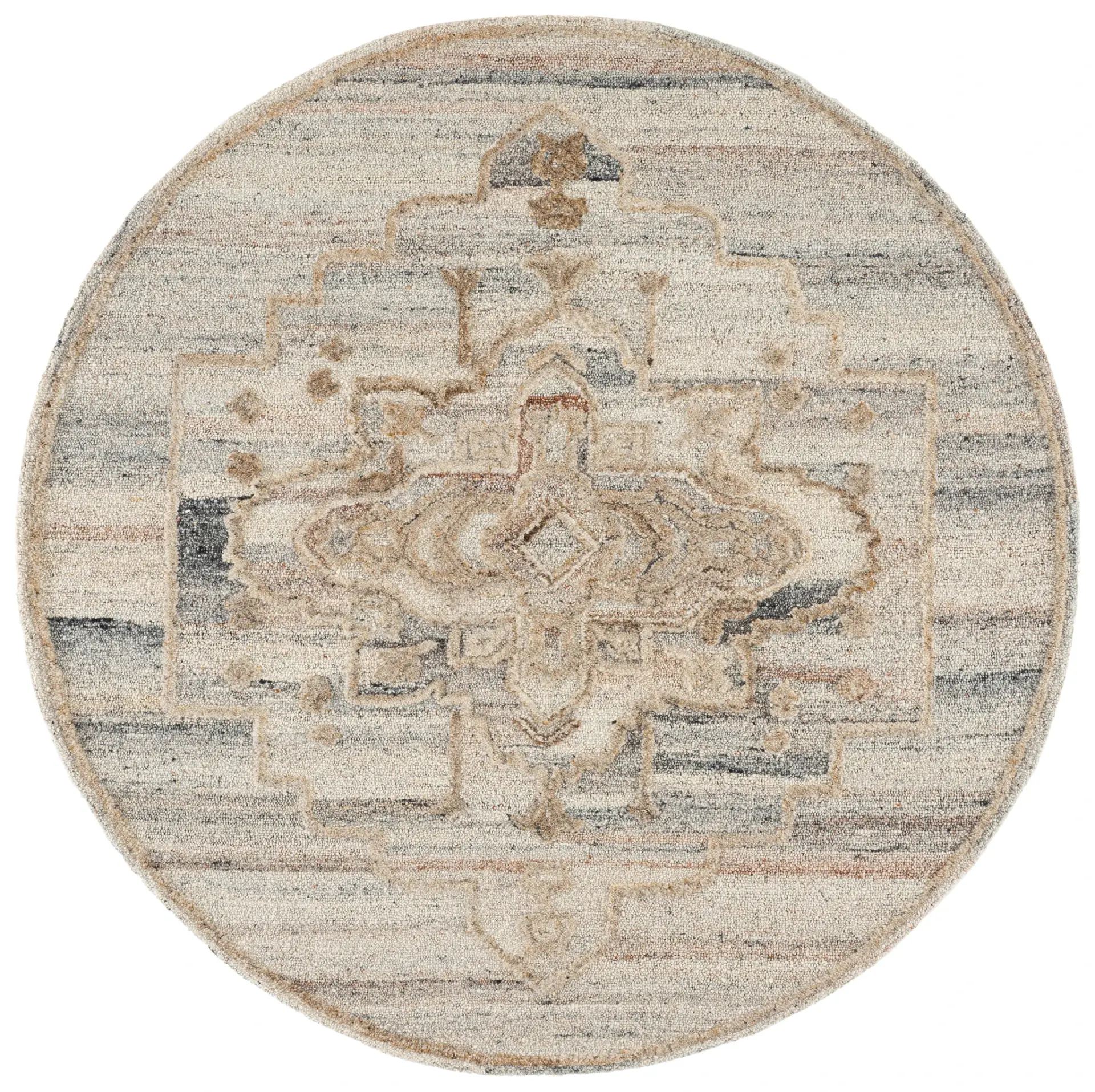 Kenya Medallion Hand-Tufted Wool Rug