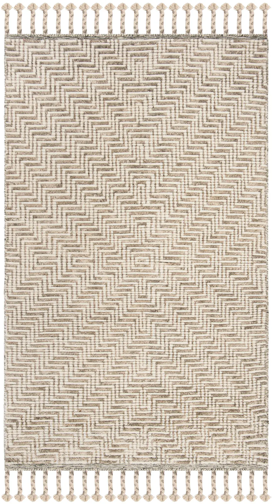 Kenya Labyrinth Hand-Knotted Wool Rug