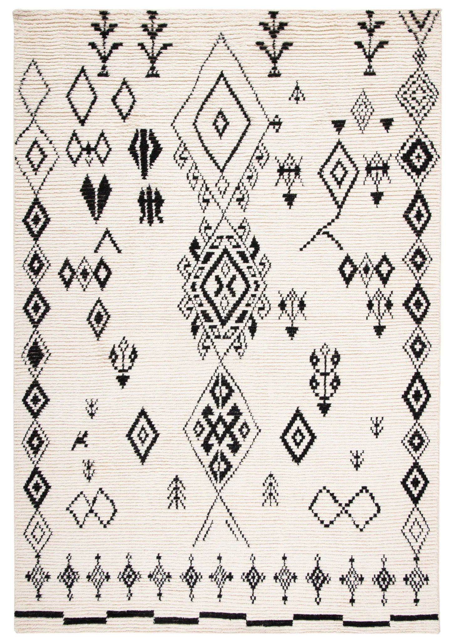 Kenya Tribal Motif Hand-Knotted Wool Rug