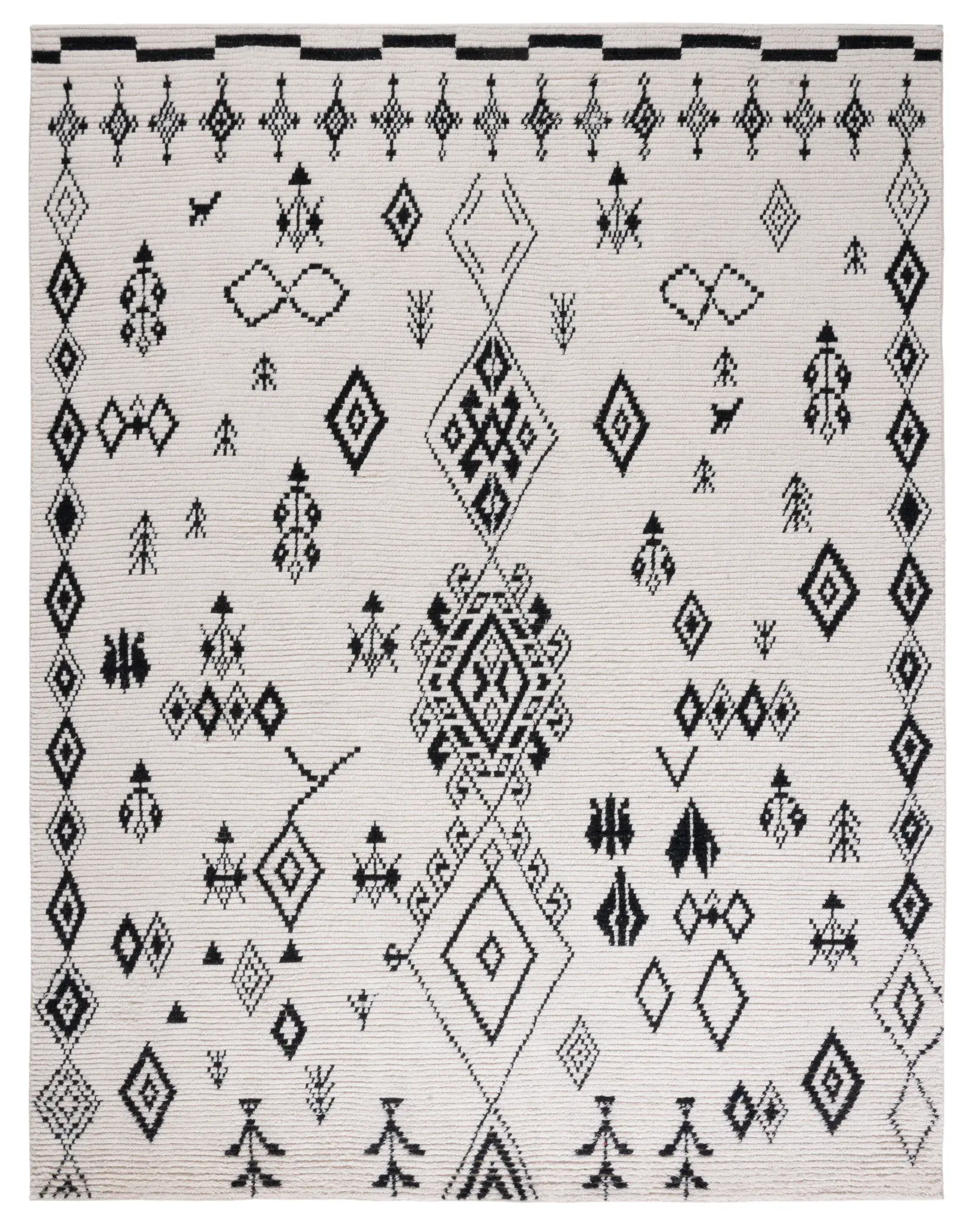 Kenya Tribal Motif Hand-Knotted Wool Rug