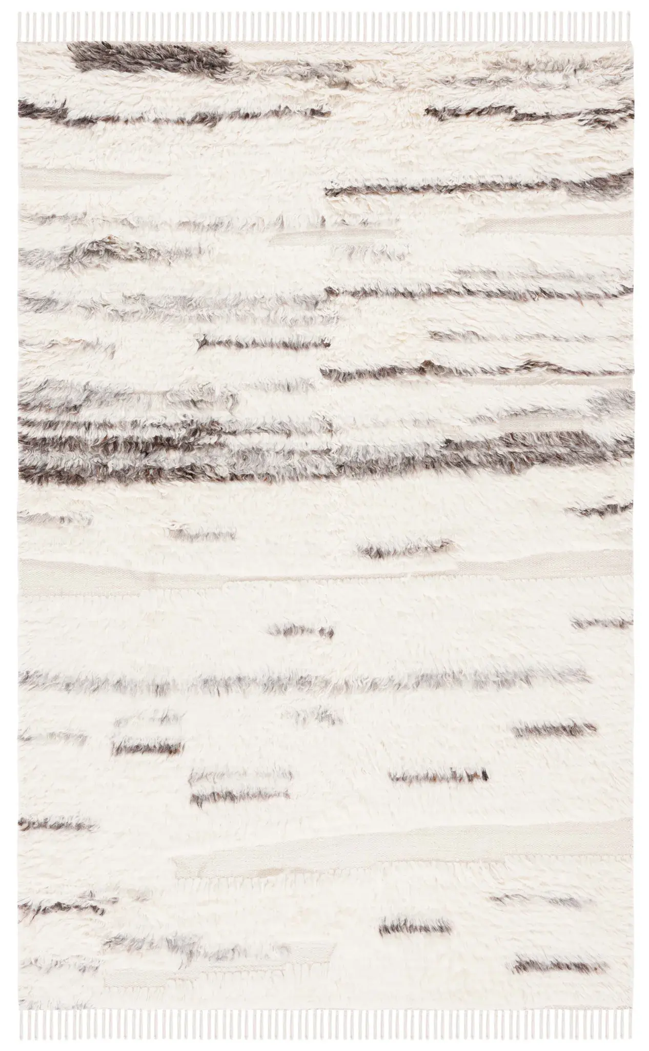 Kenya Broken Stripe Shag Wool Rug