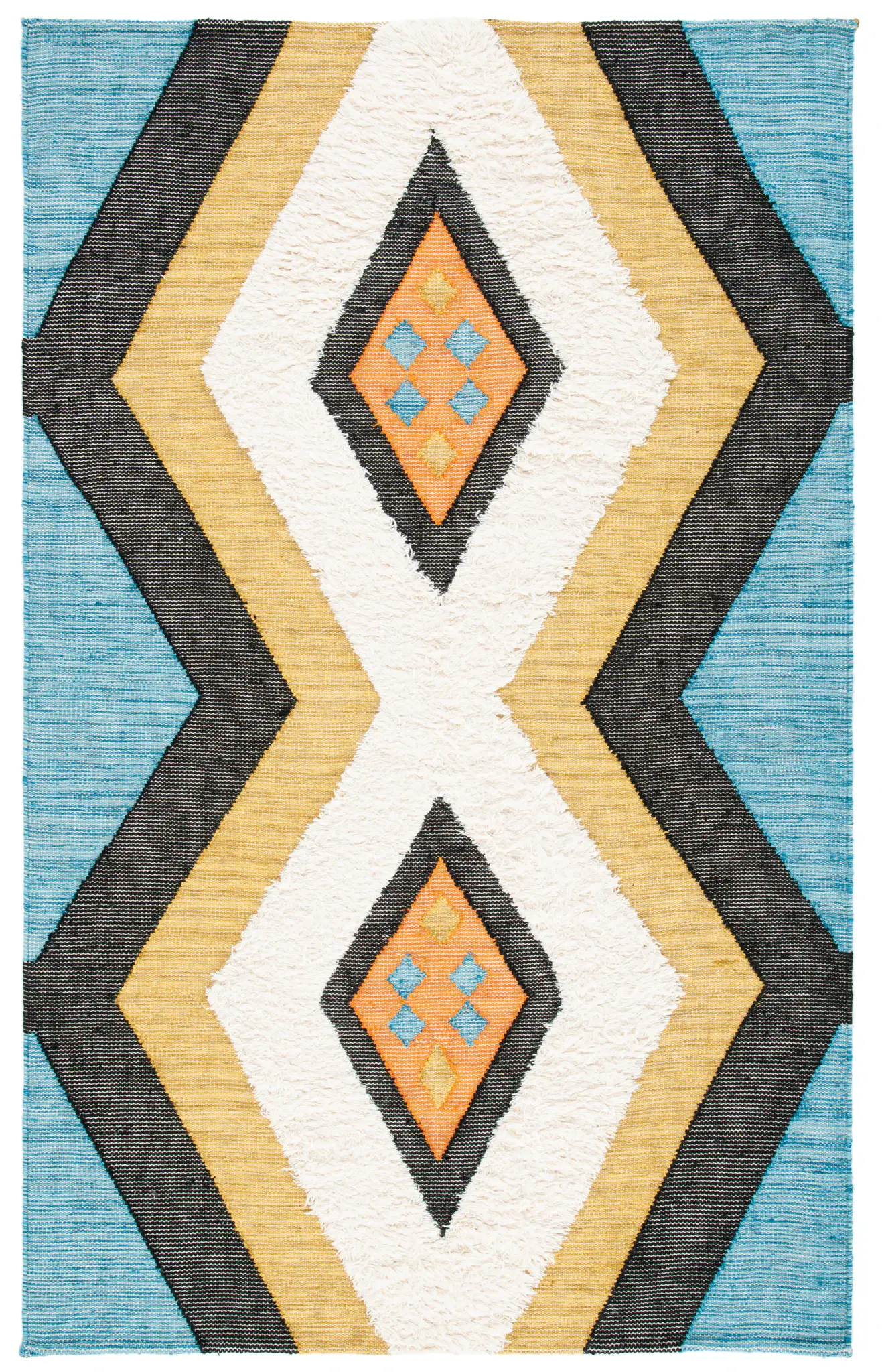 Kenya Nested Diamond Hand-Woven Wool Rug