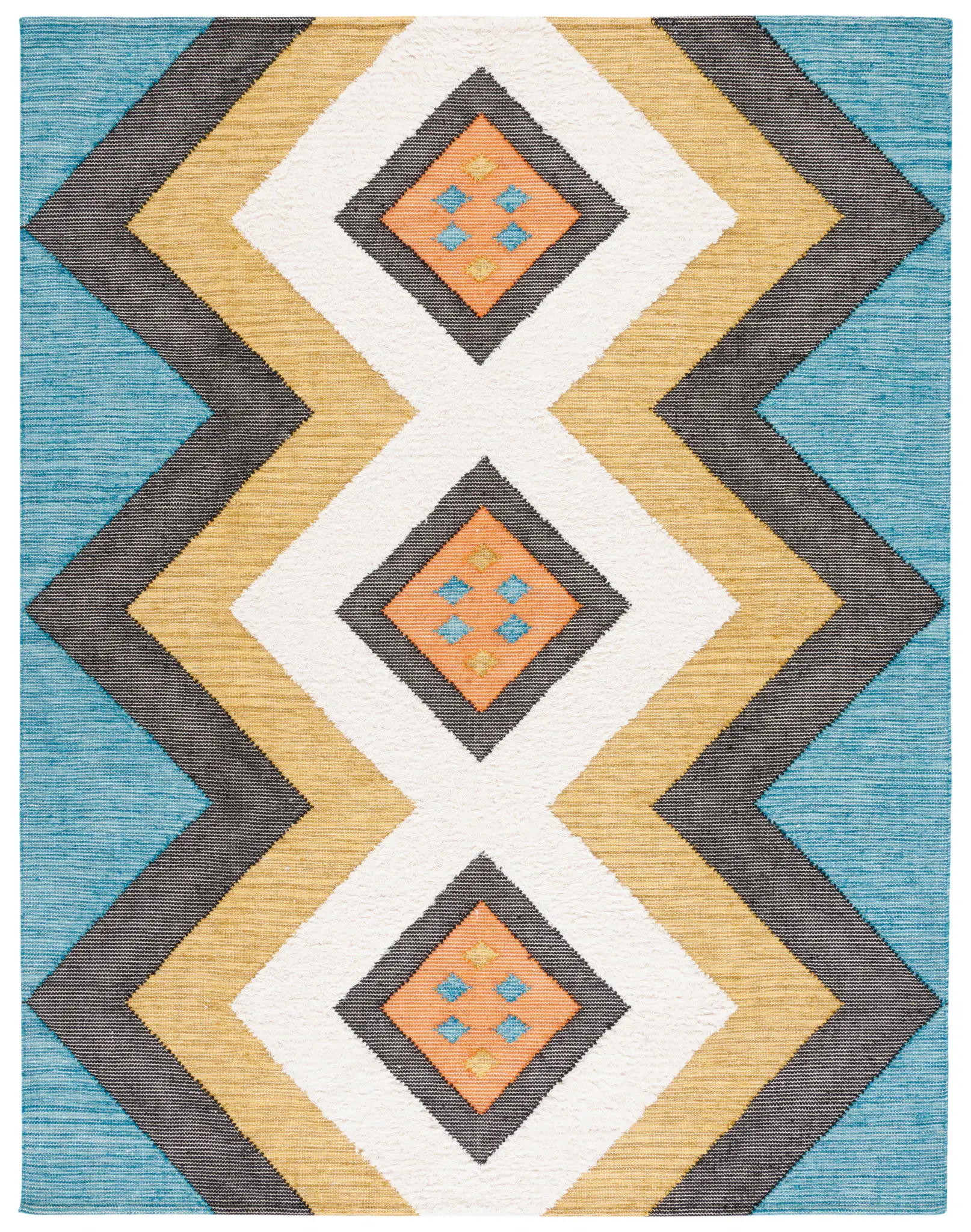 Kenya Nested Diamond Hand-Woven Wool Rug