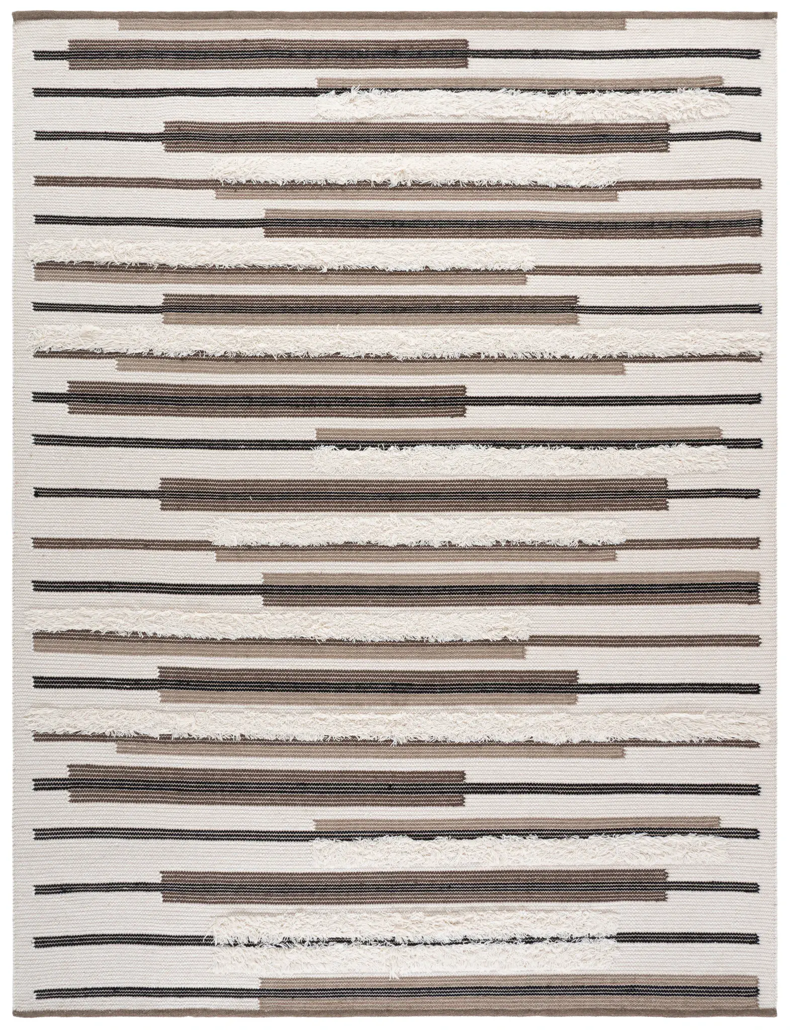 Kenya Textured Stripe Hand-Woven Wool Rug