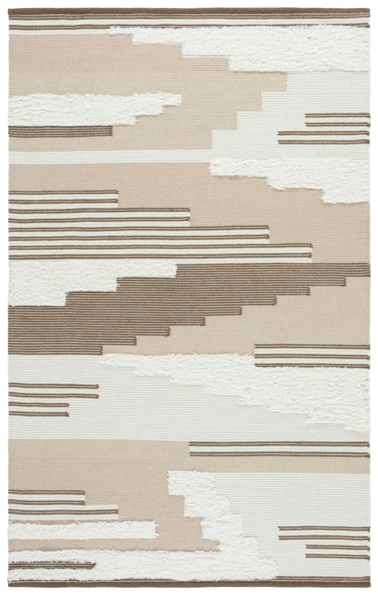 Kenya Stepped Stripe Hand-Woven Wool Rug