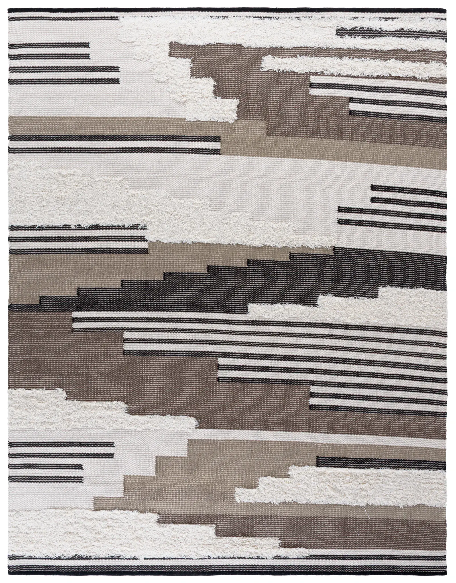 Kenya Stepped Stripe Hand-Woven Wool Rug