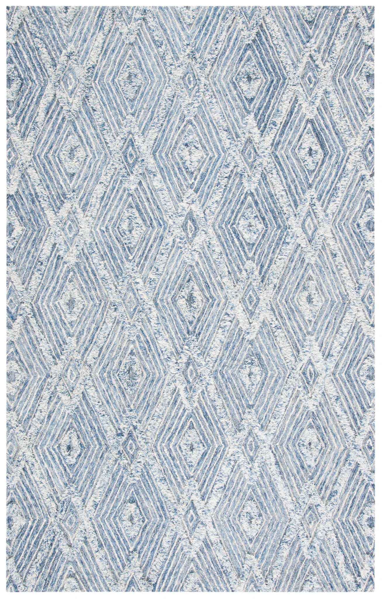 Kenya Nested Diamond Trellis Hand-Tufted Wool Rug